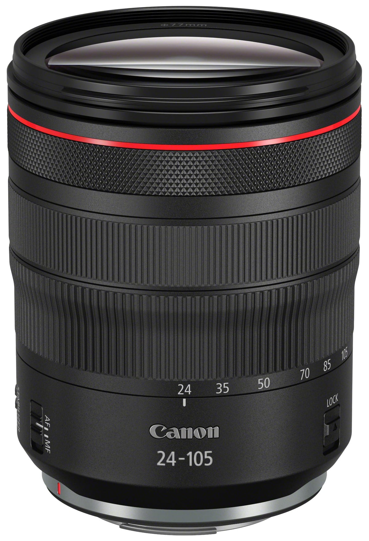 Canon RF 24-105mm F4L is USM Lens Zoom Lens Telephoto Lens suitable for EOS R series cameras (77mm filter thread, image stabilizer, Nano USM motor, weather resistance), black