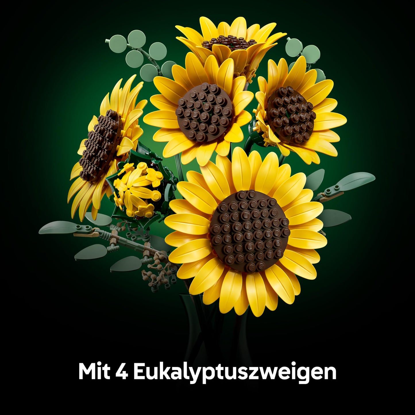 LEGO Botanicals Sunflower Bouquet - Artificial Flower Set for Adults - Artificial Sunflowers & Eucalyptus Branches for Decoration in the Living Room or Bedroom - DIY Gift Idea for Women - 11502