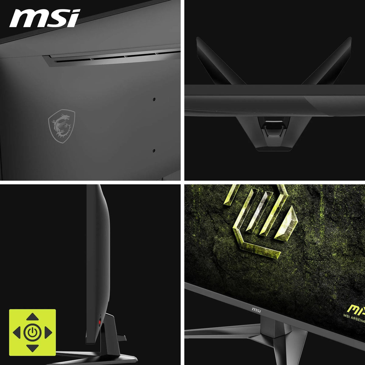 MSI MAG 325QFA E18V 32-Inch WQHD Gaming Monitor, 2560 x 1440 Rapid VA, 180 Hz, 0.5 ms, HDR-capable, Eye Care, HDMI 2.0b, DP 1.4a, Borderless, Tilt, VESA Mount, Black - 4711377389570