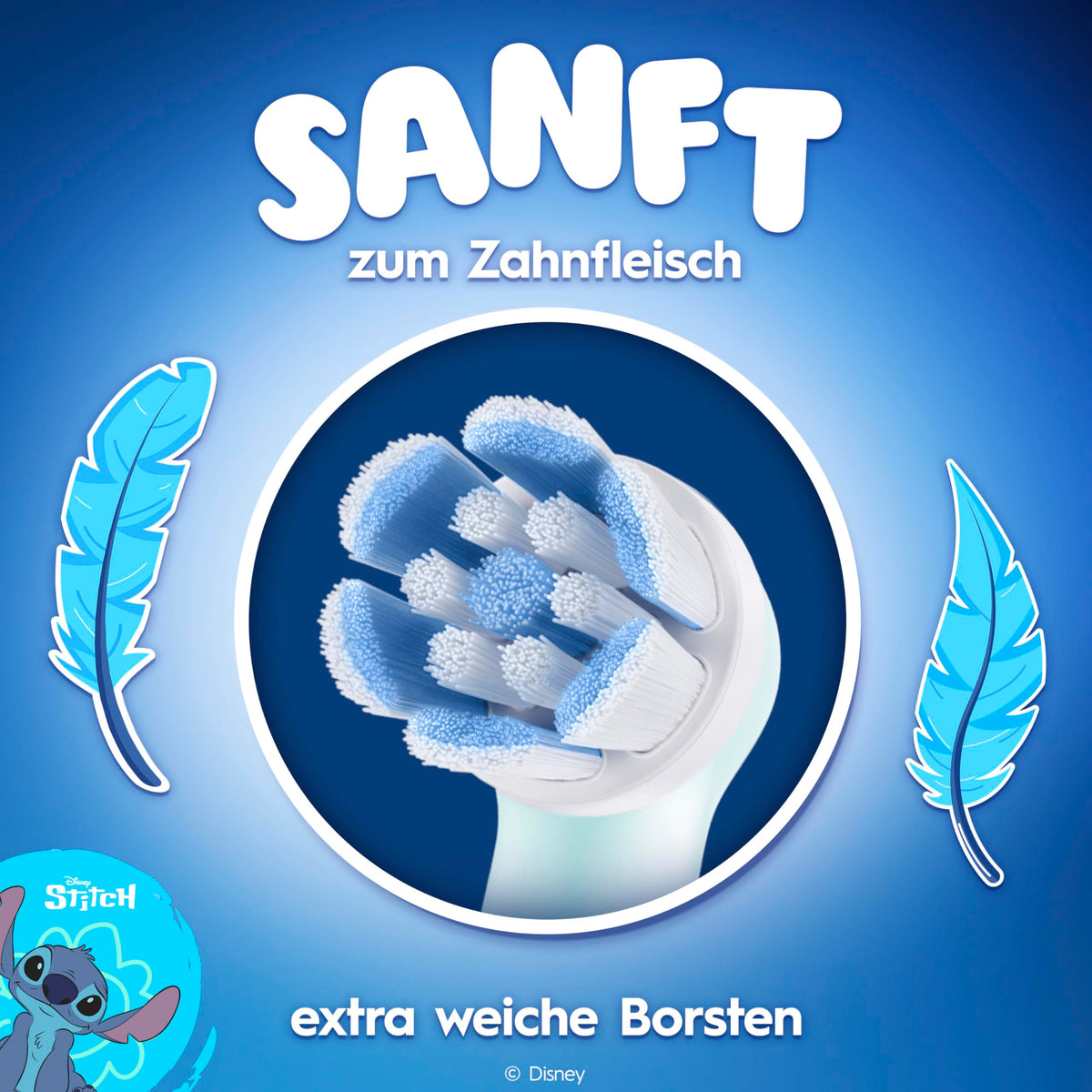 Oral-B iO Perii de schimb Kids 6+ Disney Stitch, Albastru, 8 bucăți - 8700216932202