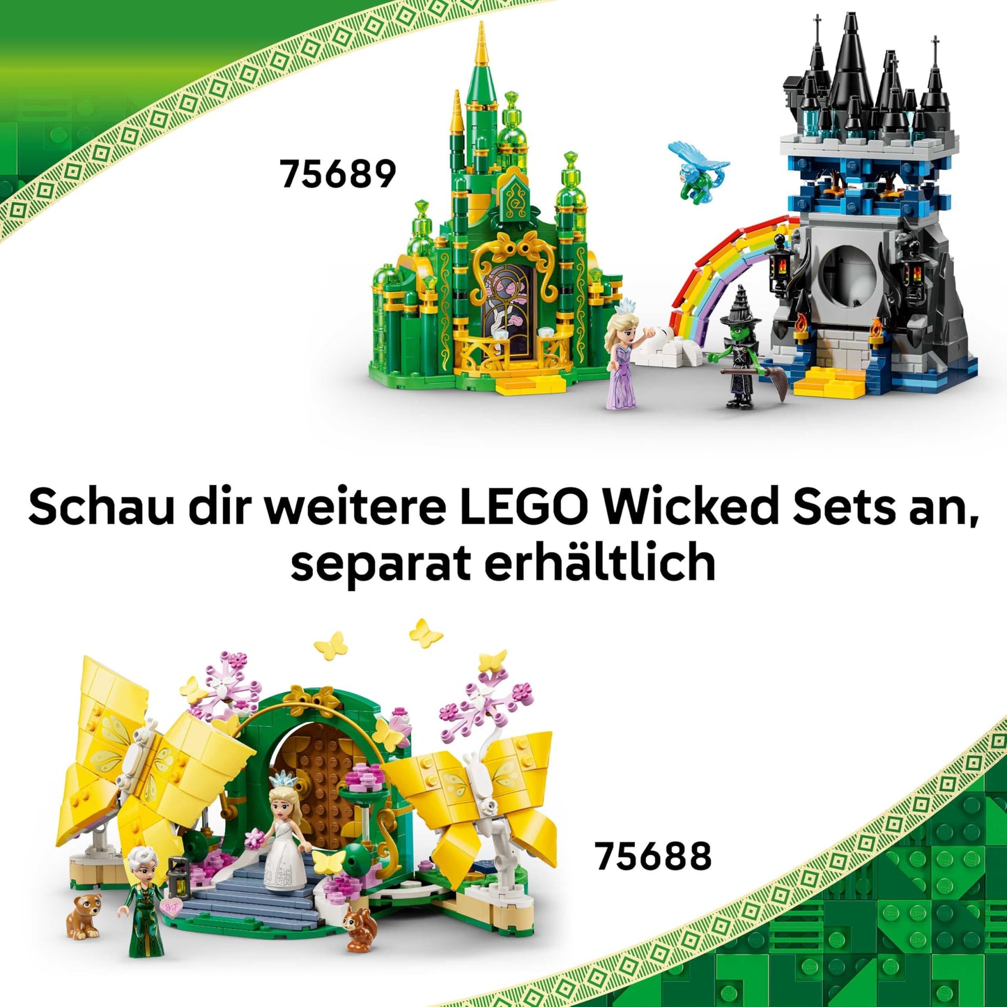 LEGO Wicked Elphaba's Hideout - Forest building set with 2 minifigures and 2 animal figures with accessories - Model building playset to collect - Children's gift for girls, boys and film fans aged 7 and over - 75687