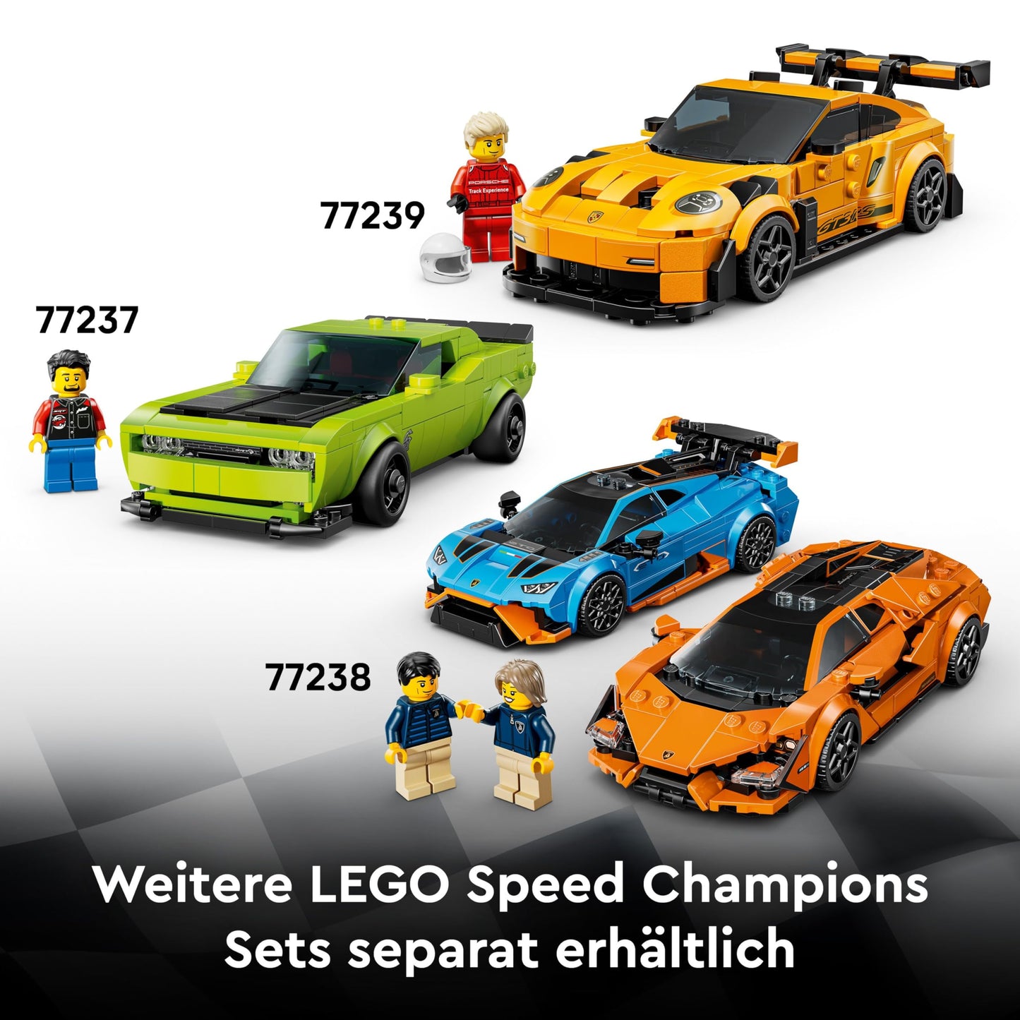 LEGO Speed Champions Bugatti Centodieci hyper sports car - racing car to build and display - driver minifigure to collect - gift for boys and girls aged 9 and up and adults 77240