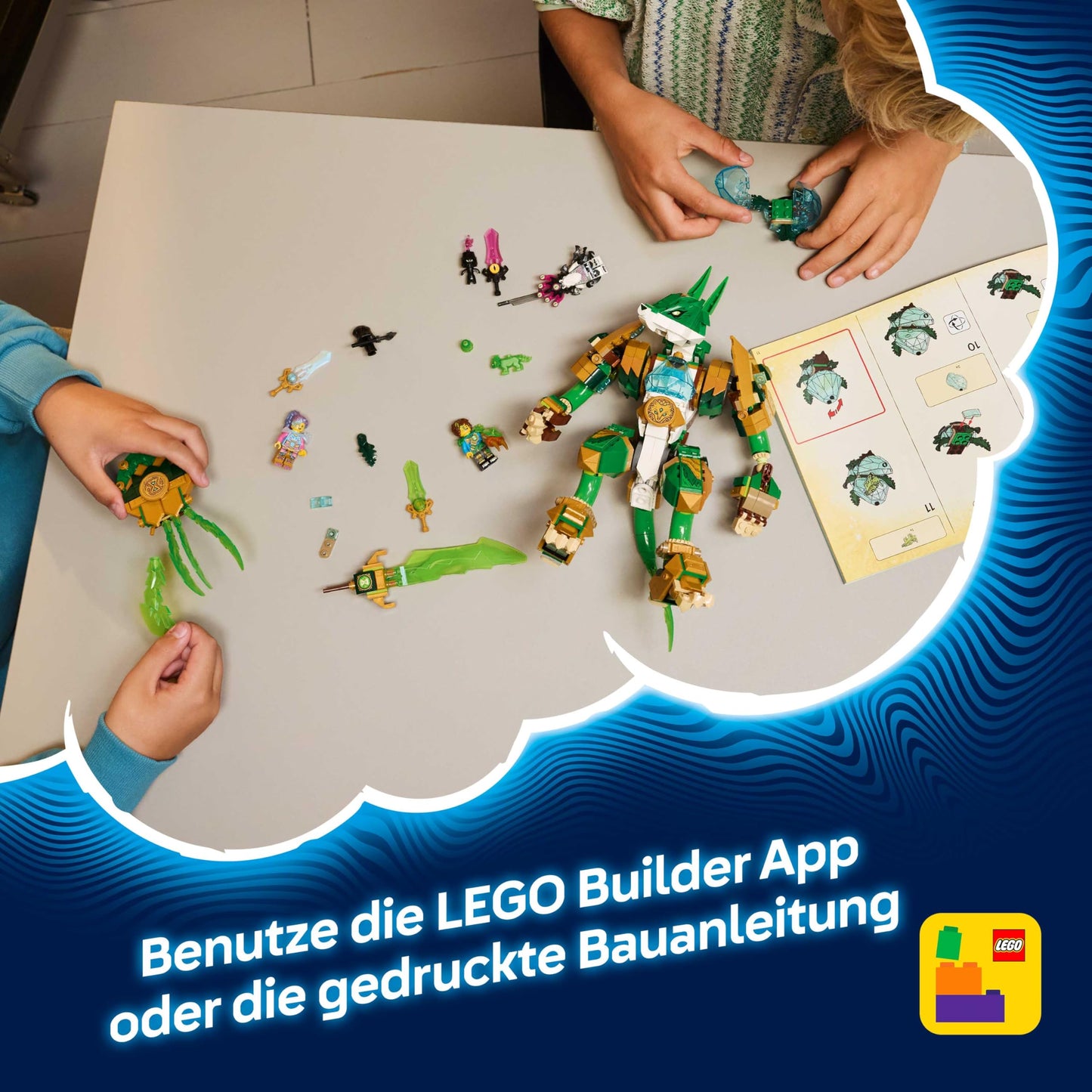 LEGO DREAMZzz 2in1 crocodile submarine - toy convertible into eagle submarine - including 3 minifigures, 2 spiders and a collectible blue treasure creature - gift for boys aged 8 and over - 71512