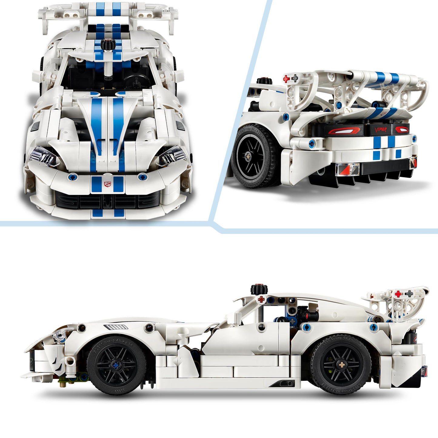 LEGO Technic Dodge Viper GTS-R sports car - building set - racing car with steering, V10 piston engine and opening doors - birthday gift for children aged 10 and over - 42234