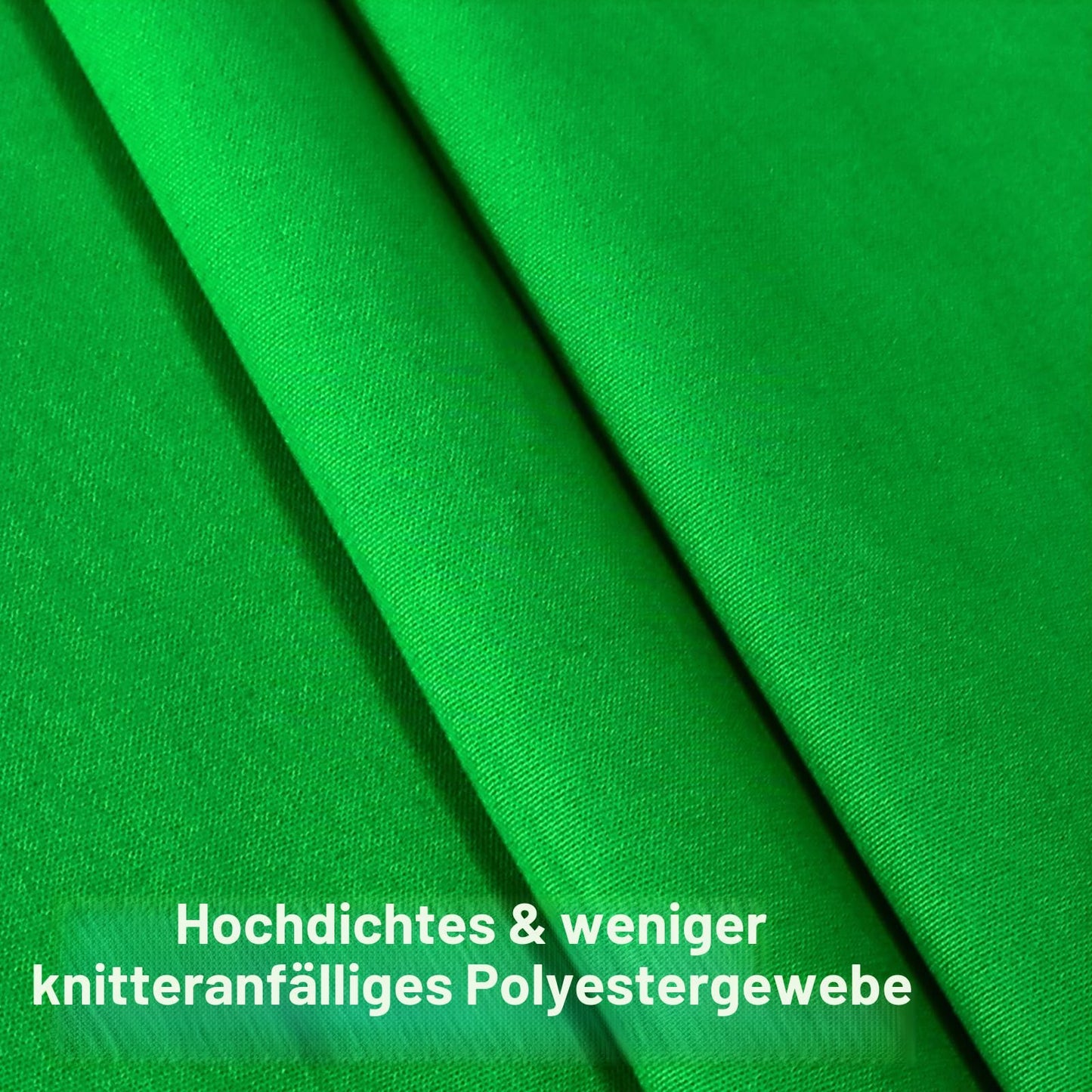 EMART 3x3m Green Screen Green Background Polyester Green Chromakey Green Screen Foldable with 4 Clip for Photography, Zoom, Interviews, Live Stream - EM-P1010-G