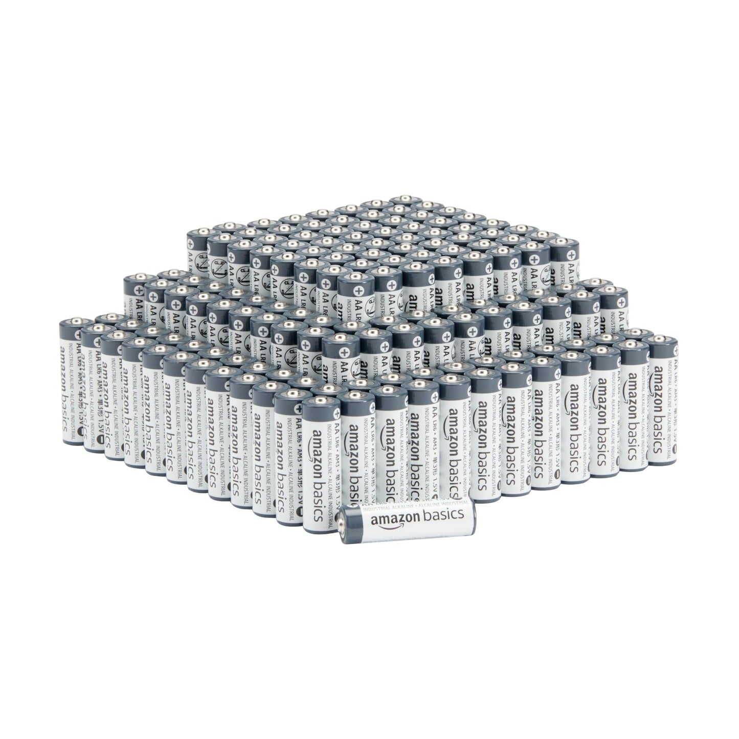 Amazon Basics AA Alkaline Batteries 1.5V 5 Year Shelf Life Pack of 150 - AA-150PK