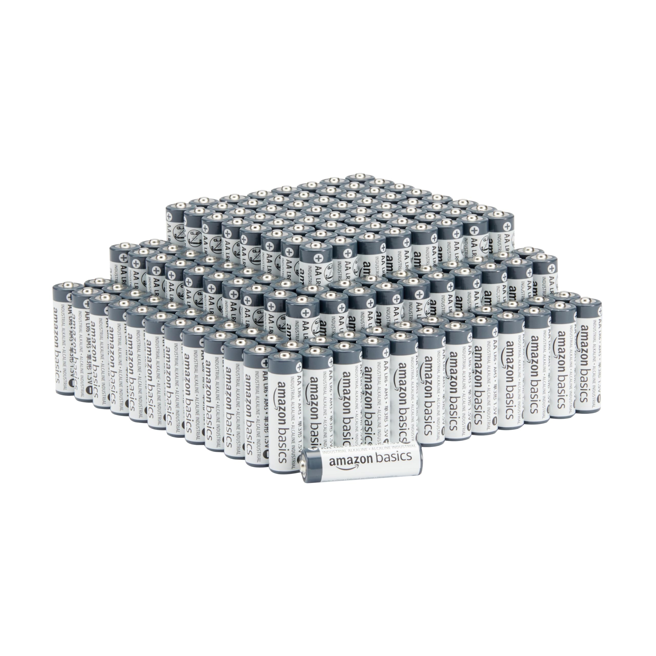 Amazon Basics AA Alkaline Batteries 1.5V 5 Year Shelf Life Pack of 150 - AA-150PK
