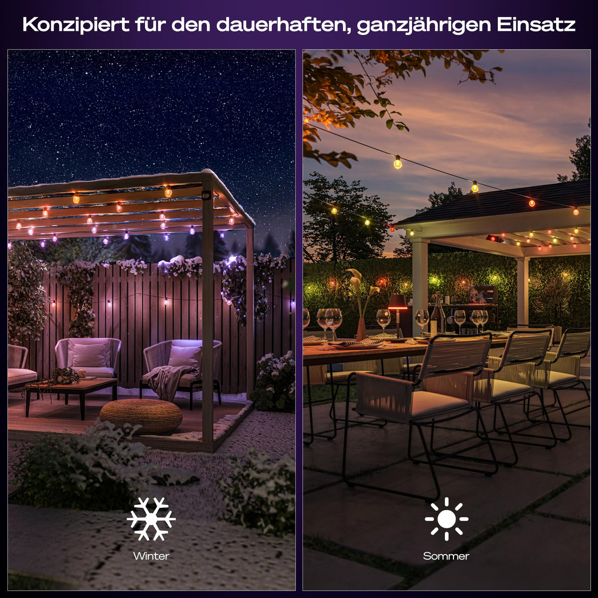 Philips Hue Festavia Globe Sârmă de lumini exterioare, 7m, 10 globuri de lampă - 929004581801