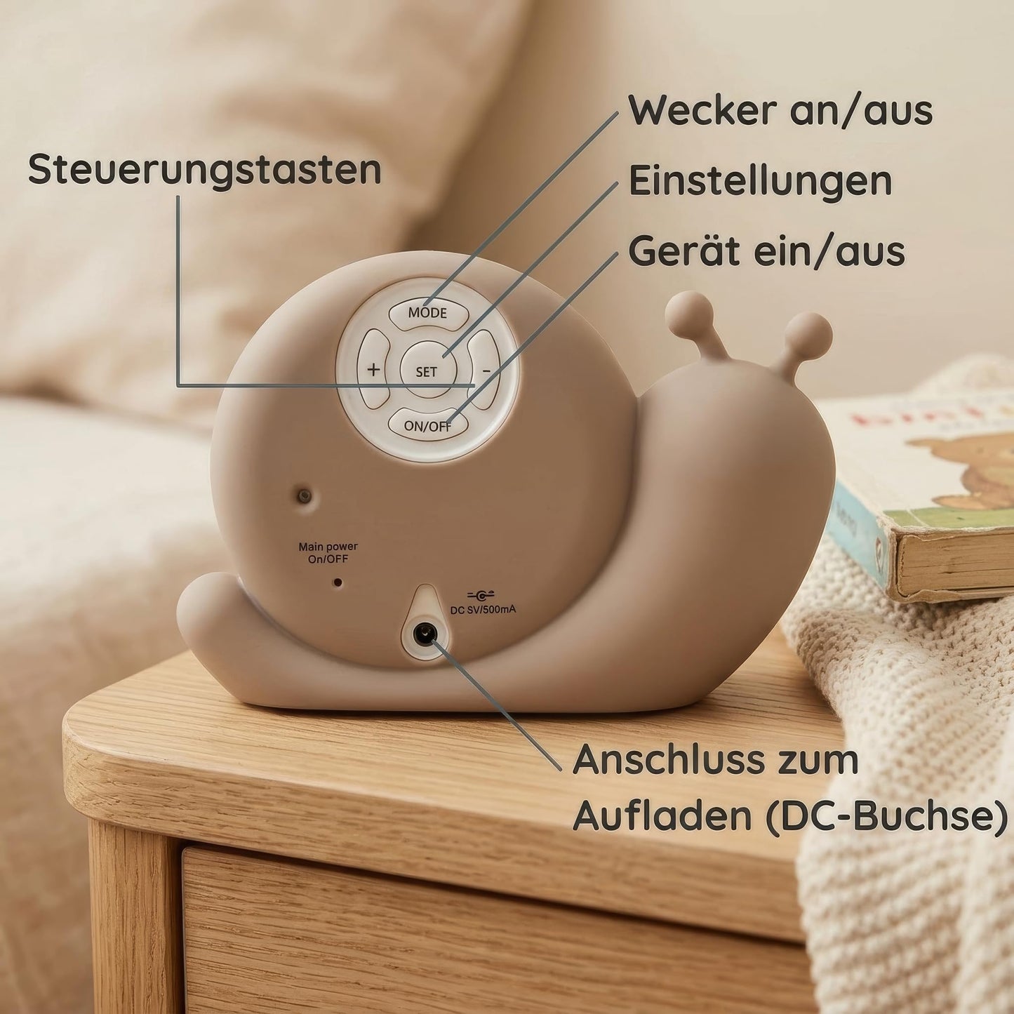 Alecto BC110BE Simon - alarm clock children - children's alarm clock - sleep trainer children