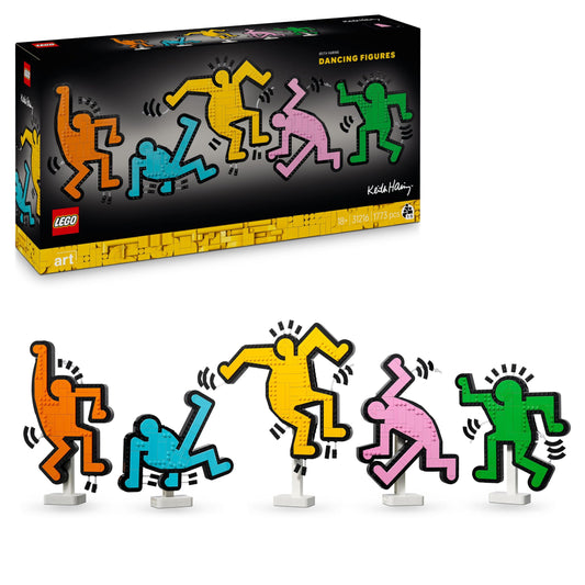 LEGO Art Keith Haring - Dancing Figures - Colorful DIY Wall Art or Desk Decoration - Creative Gift Idea for Adults - 31216