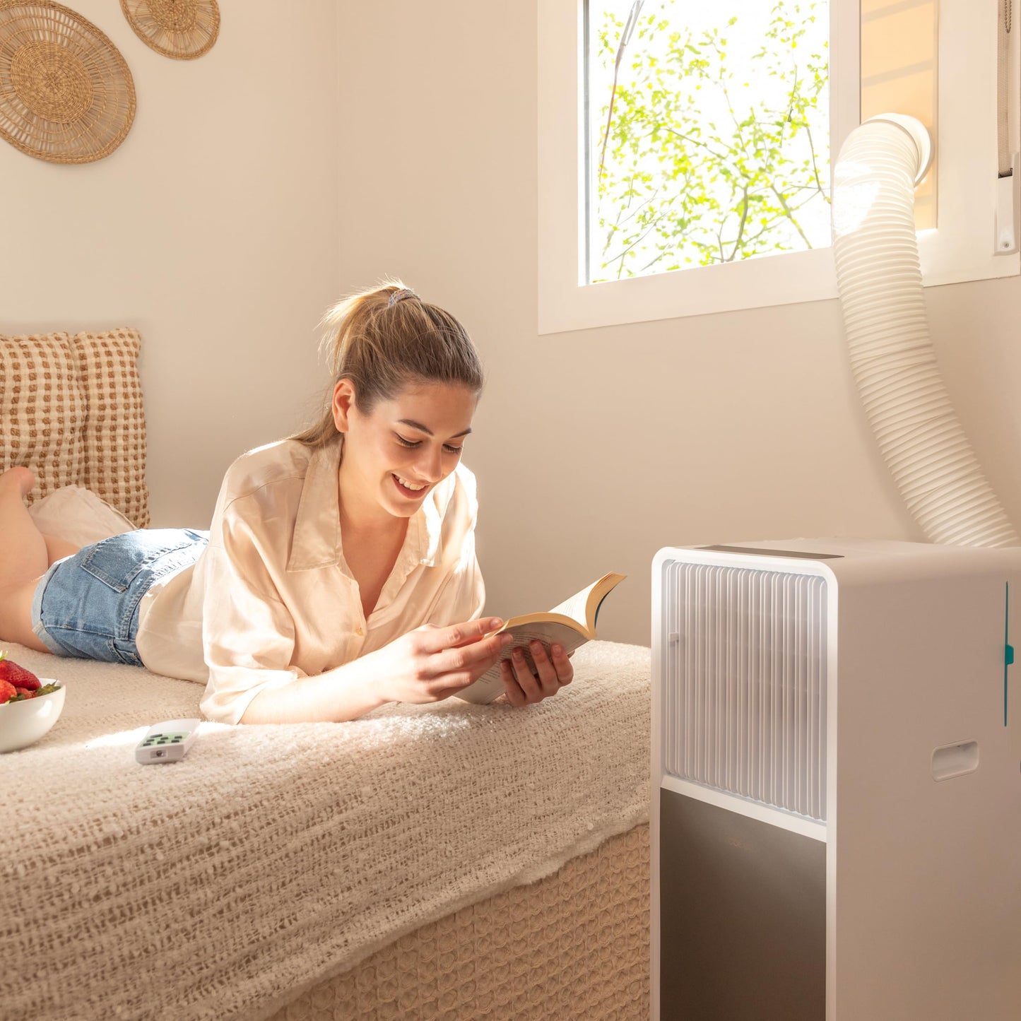 Cecotec portable air conditioner ForceClima 9150 Style, 9000 BTU, coverage area 25m2, remote control, touch control, LED display, 4 modes, 2 speeds, dehumidification mode, timer - 08164