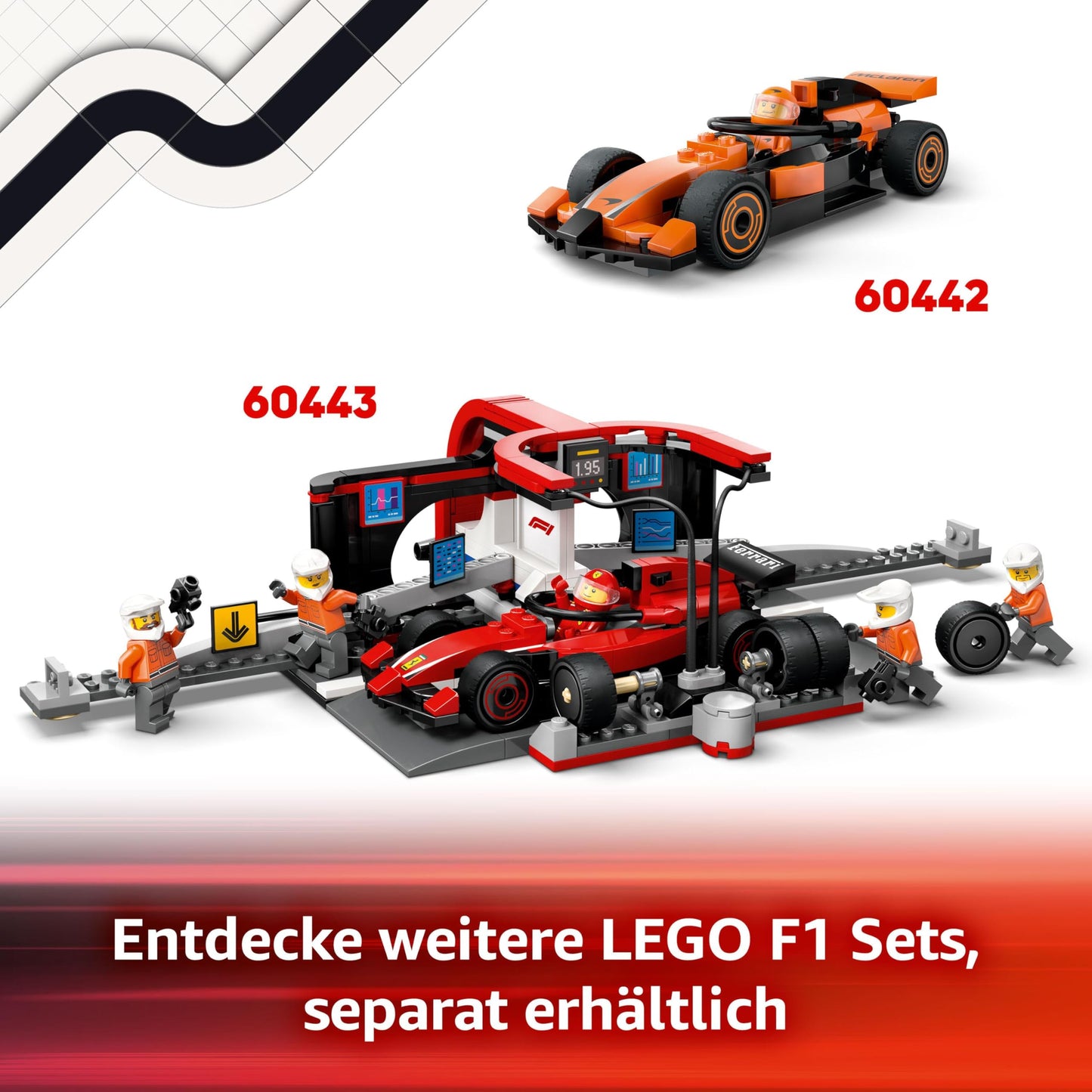 LEGO City F1 Transporter with RB20 & AMR24 F1 Racing Cars - Toy Car Transporter for Red Bull & Aston Martin Formula 1 Teams - Incl. 5 Minifigures - Gift for Boys & Girls from 8 Years 60445