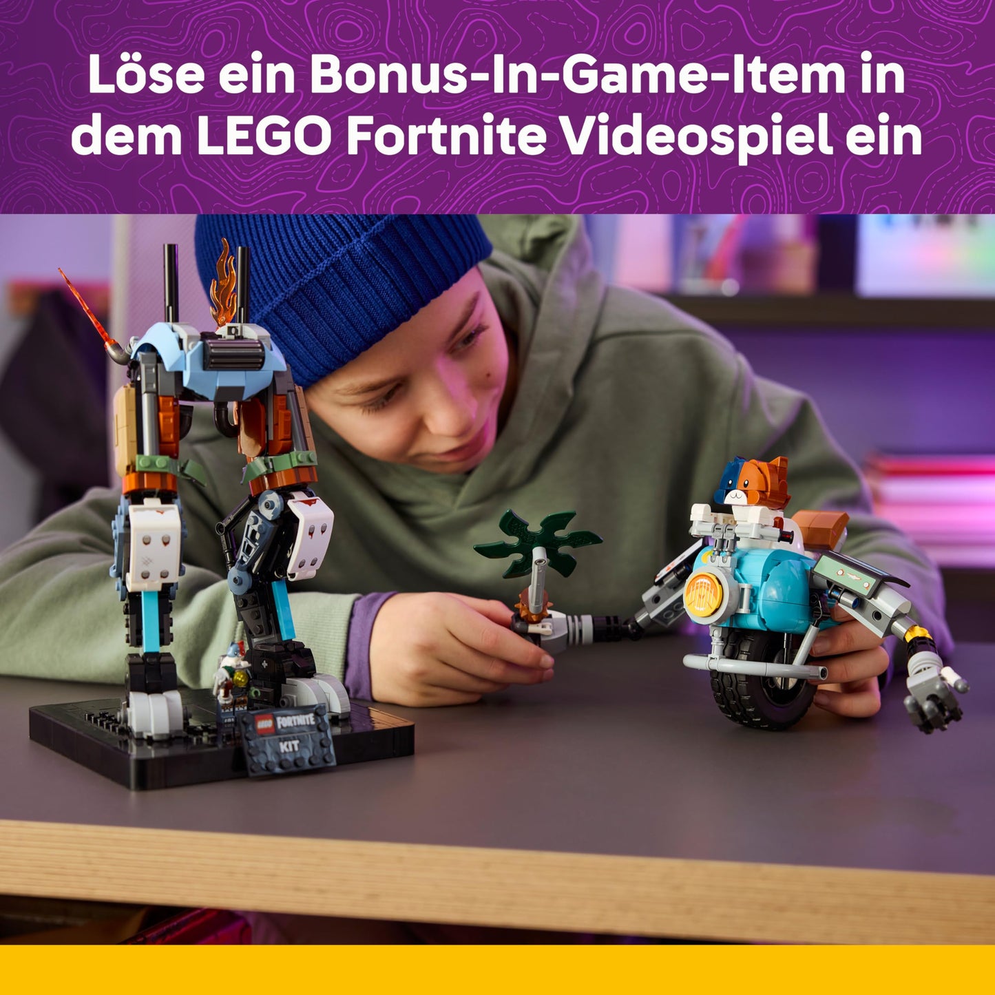 LEGO Fortnite KIT - Interactive figure with power claw pickaxe and rotating wheel - room decoration for children - gaming gift for boys, girls and teenagers aged 12 and over - 77081