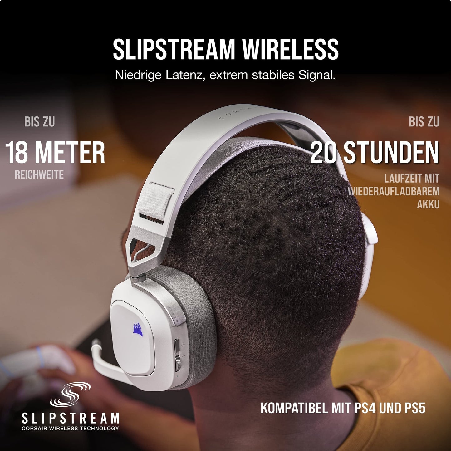 CORSAIR HS80 RGB WIRELESS Multiplatform Gaming Headset CA-9011236-EU
