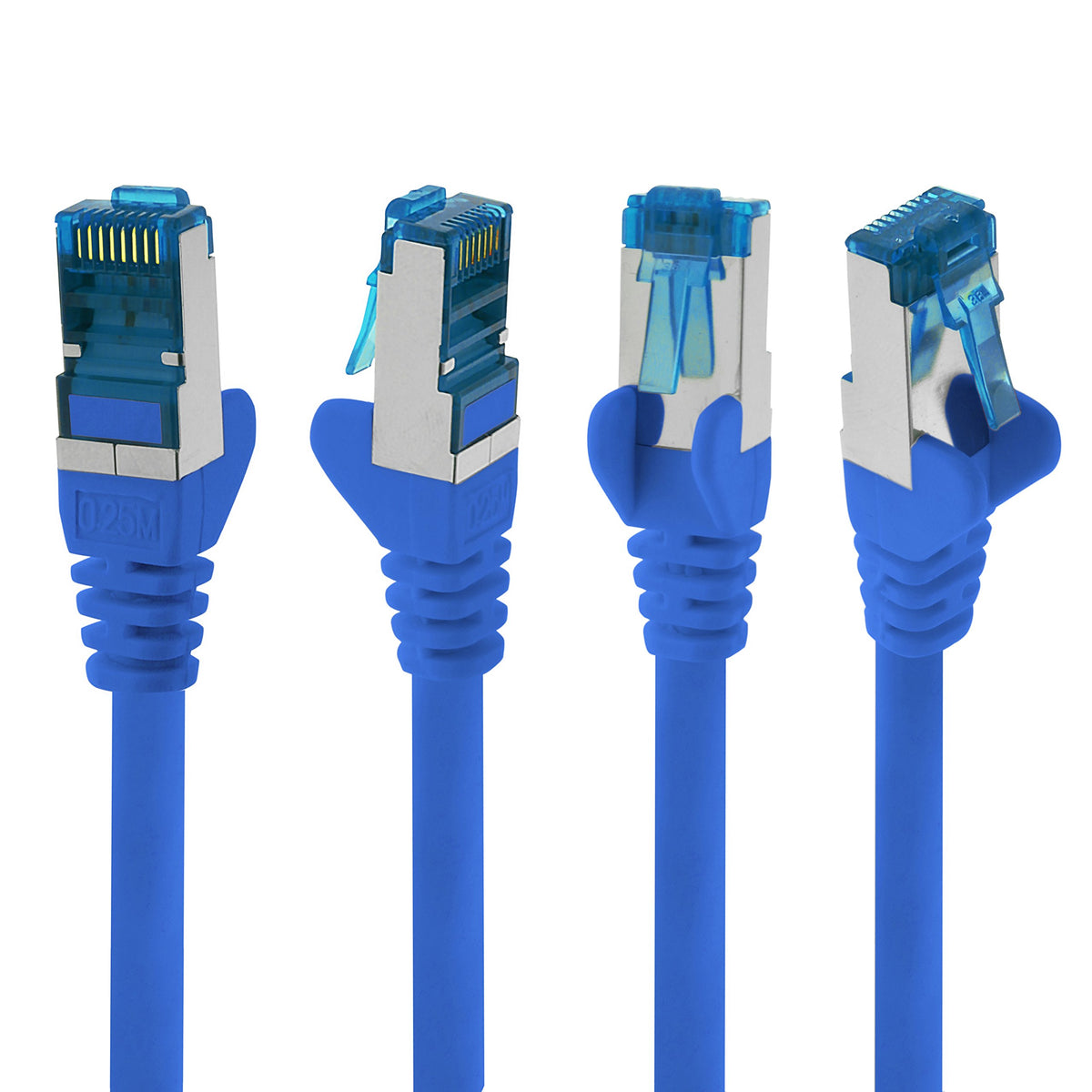 1aTTack.de Patch Cable – 10X 7.5m Ethernet, Network, LAN Cable CAT6a (for Gigabit Networks, Routers, Switches, Modems with RJ45 Input – Blue) - 4251073690629