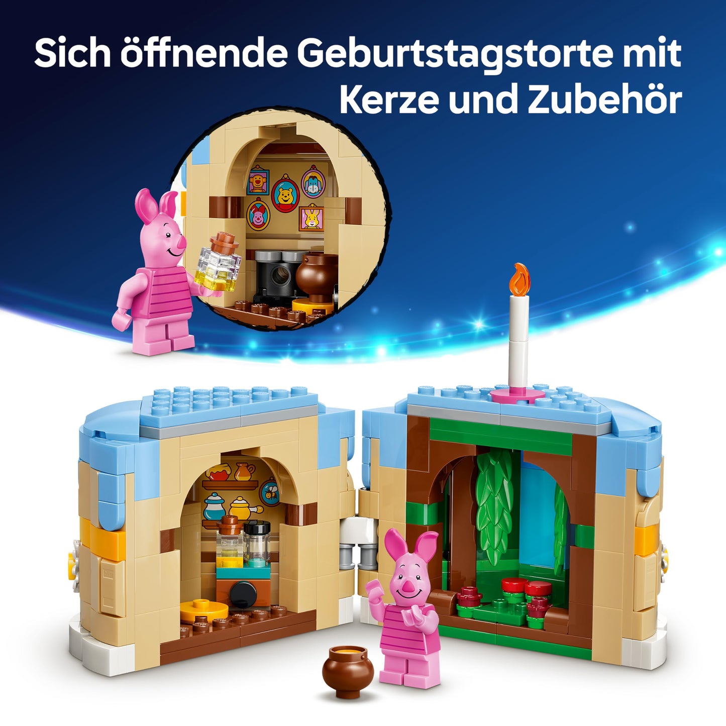 LEGO | Disney Piglet's Birthday Fun - Toy with Cute Animal Figure, Birthday Cake & Collectible Minifigure - Gift Idea for Girls Ages 9 and Up & Fans - 43305