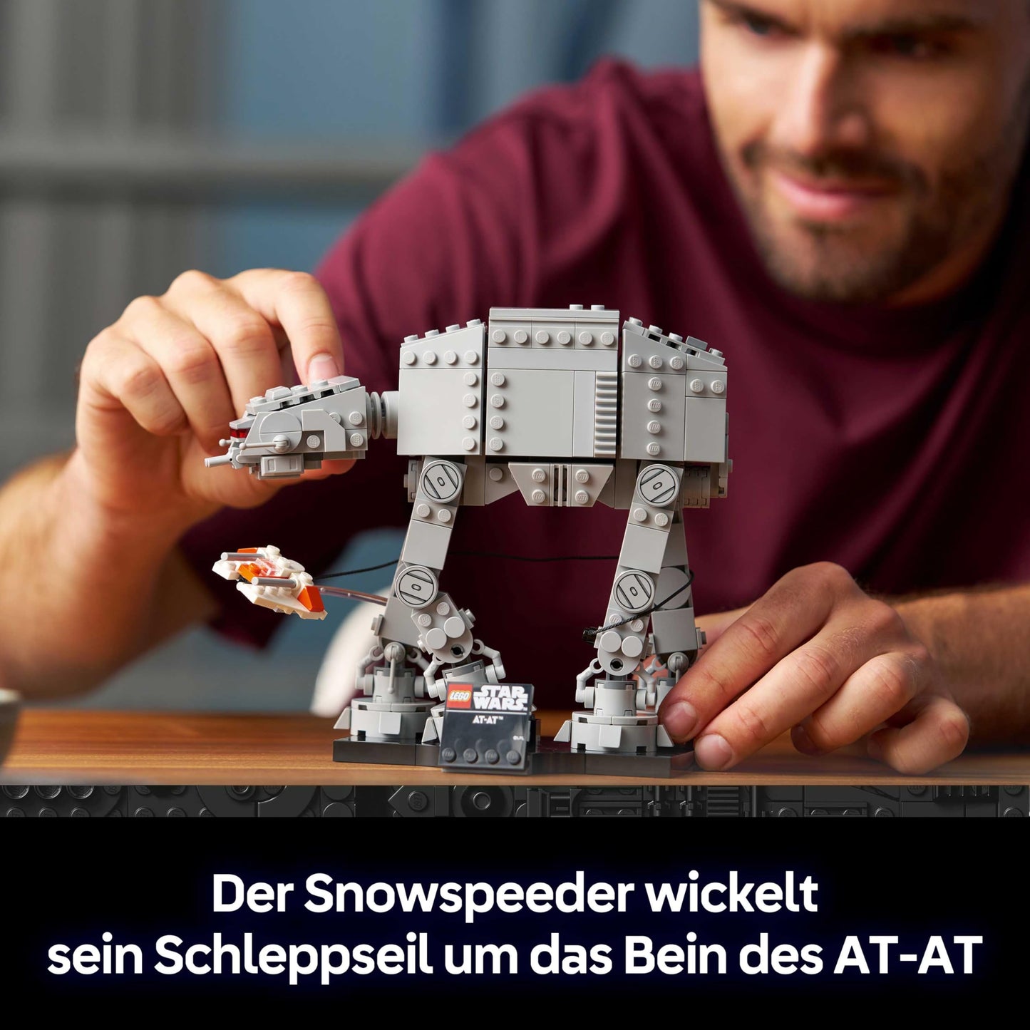 LEGO Star Wars 75440 AT-AT - model building set for adults - with snowspeeder, stand & name plate - DIY decoration for the shelf - gift for fans of The Empire Strikes Back