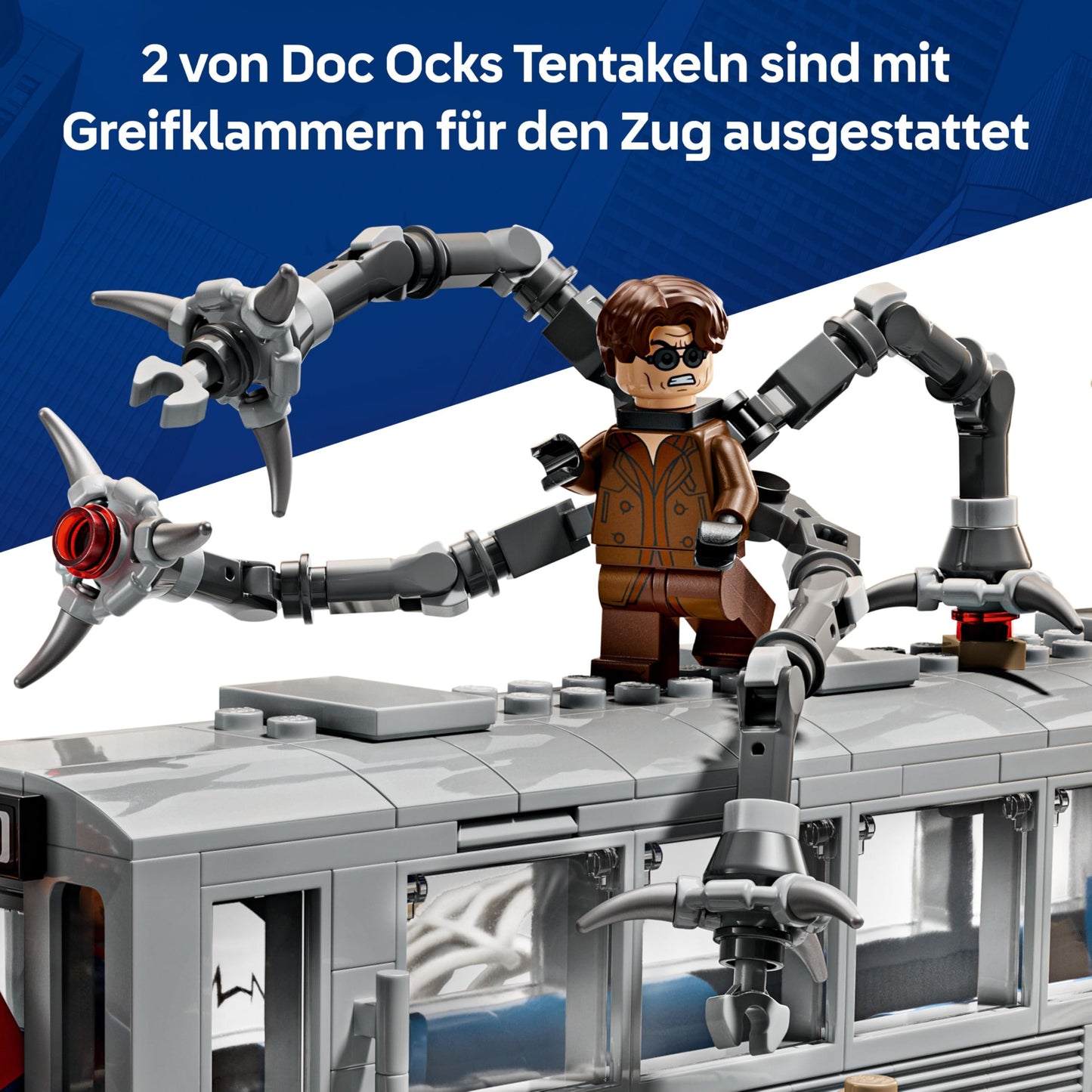LEGO ǀ Marvel Spider-Man vs. Doc Ock: Showdown in the subway - Creative toy with superhero minifigures - Toy train model - Children's gift for boys and girls aged 9 and up - 76321