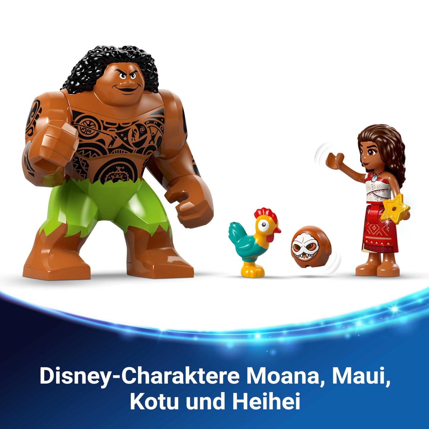 LEGO ǀ Disney Vaiana 2 Kakamora Barge - Kakamora Boat - Toy for Girls and Boys from 7 Years - Includes Boat Model, Moana Mini Doll and Maui Figure - Birthday Gift for Fans - 43258