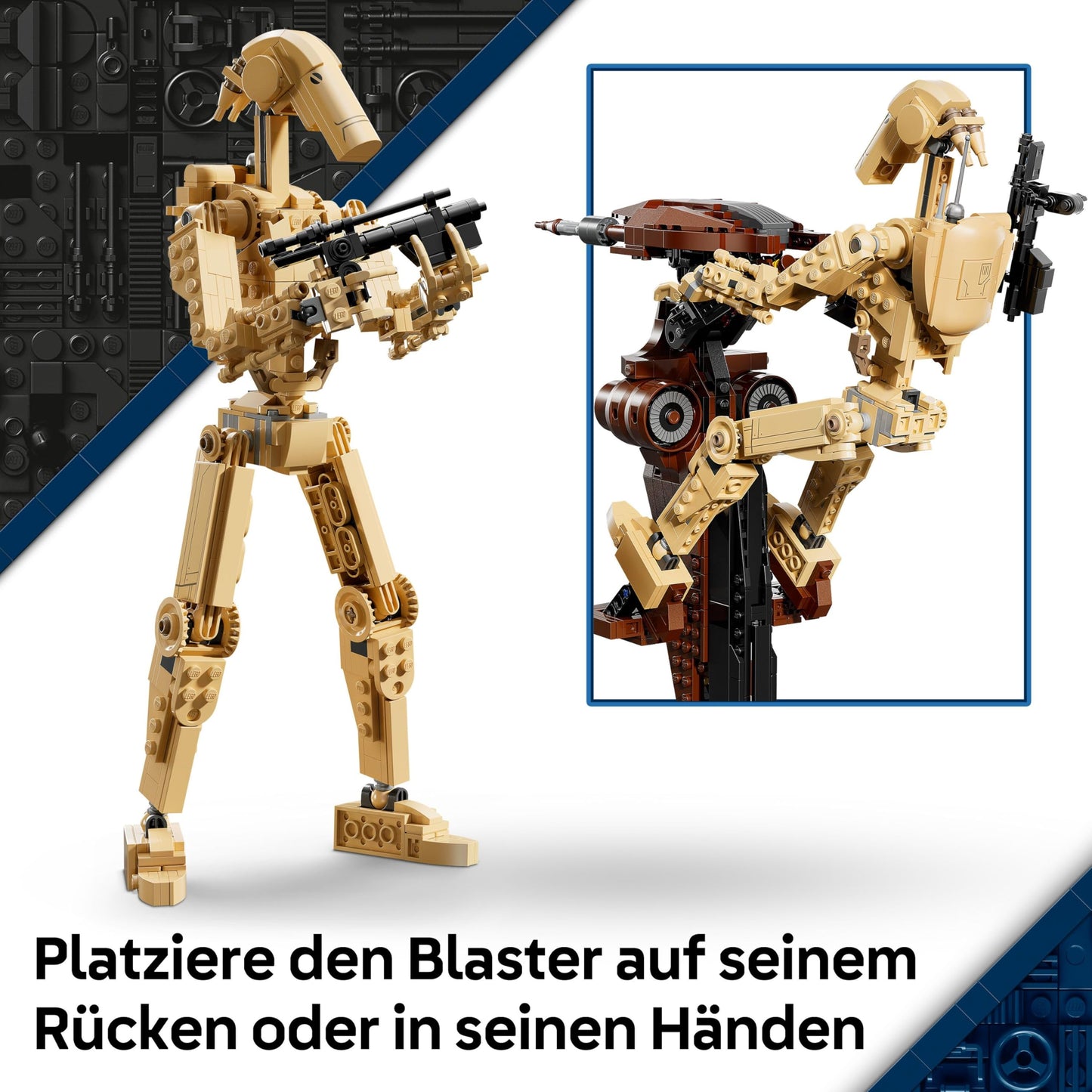 LEGO Star Wars 75428 Battle Droid with STAP building toy - play and display figure with speeder - collector's gift for boys aged 12 and over, teenagers and fans of The Phantom Menace