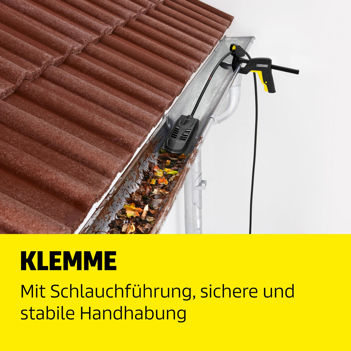 Kärcher Gutter and Pipe Cleaning Set PC 20 (20 m), Manual, Single Bed, Black - 2.642-240.0