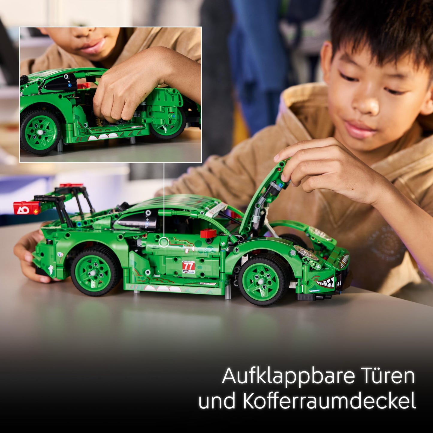 LEGO Technic Porsche 911 GT3 R Rexy AO Racing racing car - Porsche model car - racing car to collect and display - Porsche model building set for ages 11 and up - gift for children and car fans - 42224