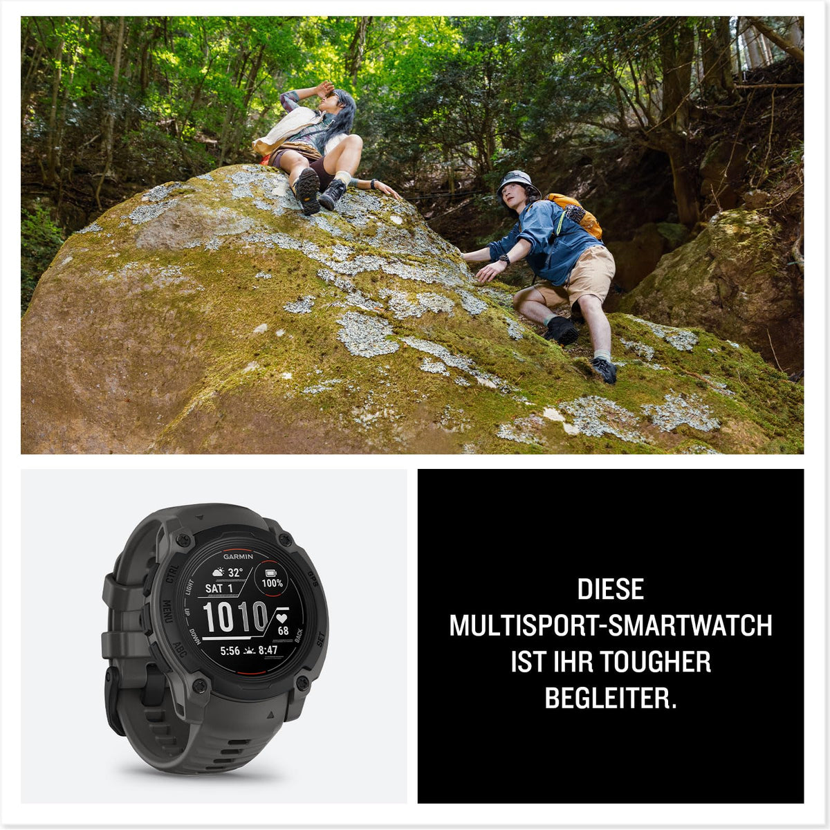 Garmin Instinct E 40mm – Ceas inteligent GPS pentru multisport, display de 0,86", autonomie a bateriei de până la 14 zile, peste 60 de aplicații sportive, antrenor, recepție multi-satelit, notificări - 010-02932-00