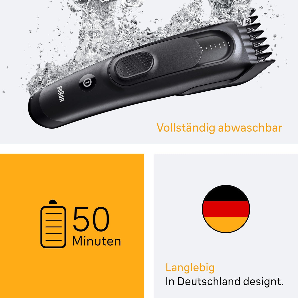 Braun Hair Clipper Series 5, Hair Clipper for Men, HC5530, Black