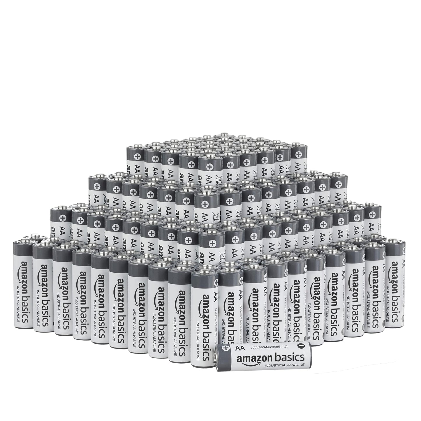 Amazon Basics 200 x Industrial Grade 1.5V 5 Year AA Alkaline Batteries - AA-200PK