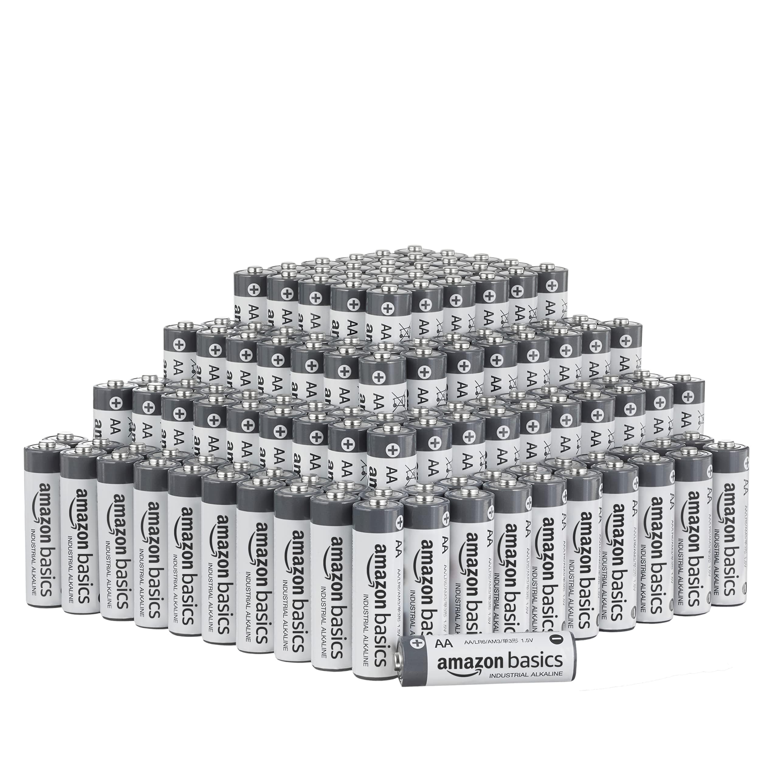 Amazon Basics 200 x Industrial Grade 1.5V 5 Year AA Alkaline Batteries - AA-200PK