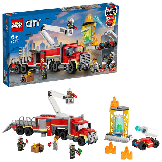 LEGO 60282 City Mobile Fire Department Operations Center with Toy Fire Engine, Fire Station for Boys and Girls Ages 6 and Up, Gift Set