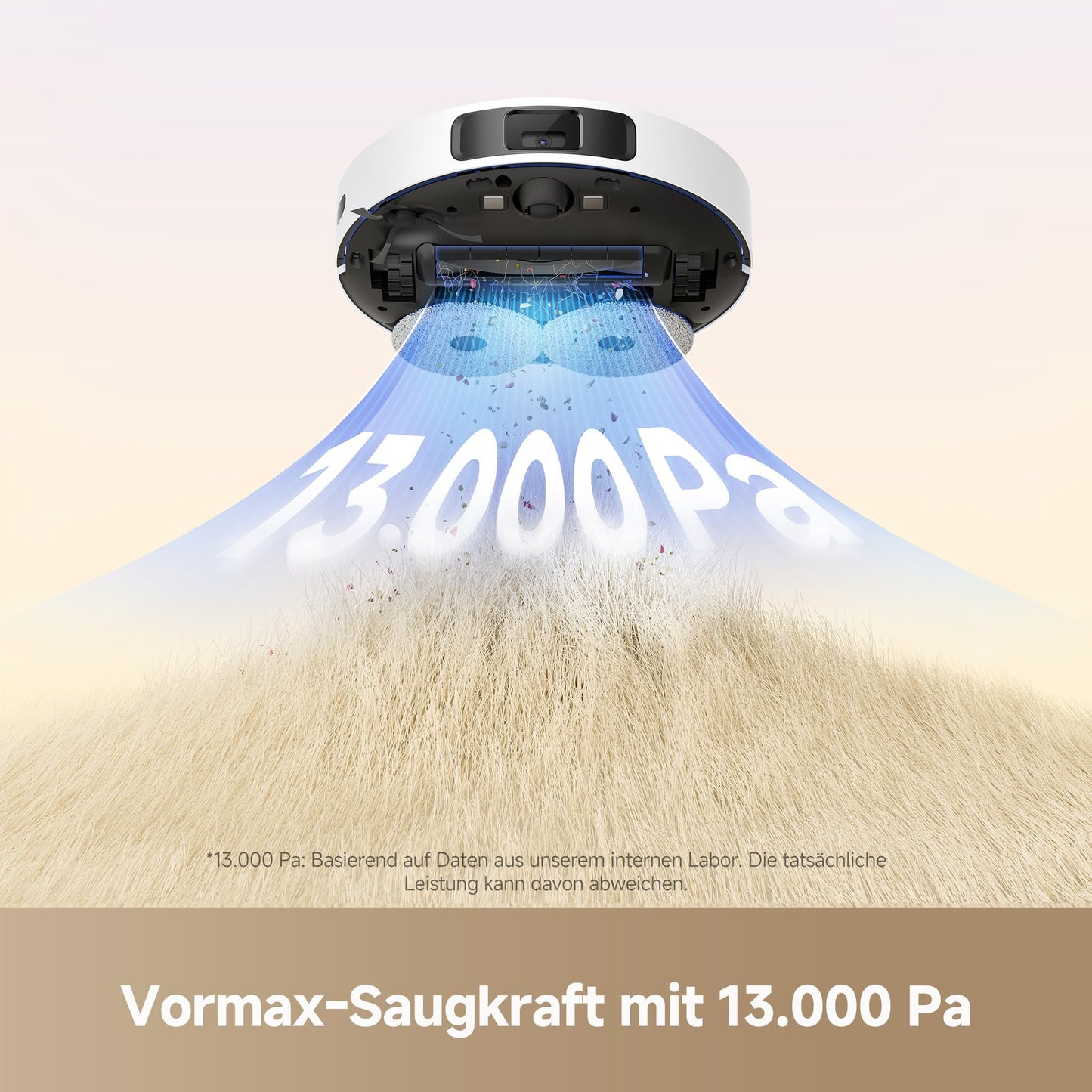 dreame L10s Pro Gen3, intelligent vacuum and mopping robot, Vormax suction power with 13,000 Pa, DuoScrub mopping system, automatic mop raising by 7 mm, powerful carpet cleaning, 5,200mAh battery - RLL42SDA