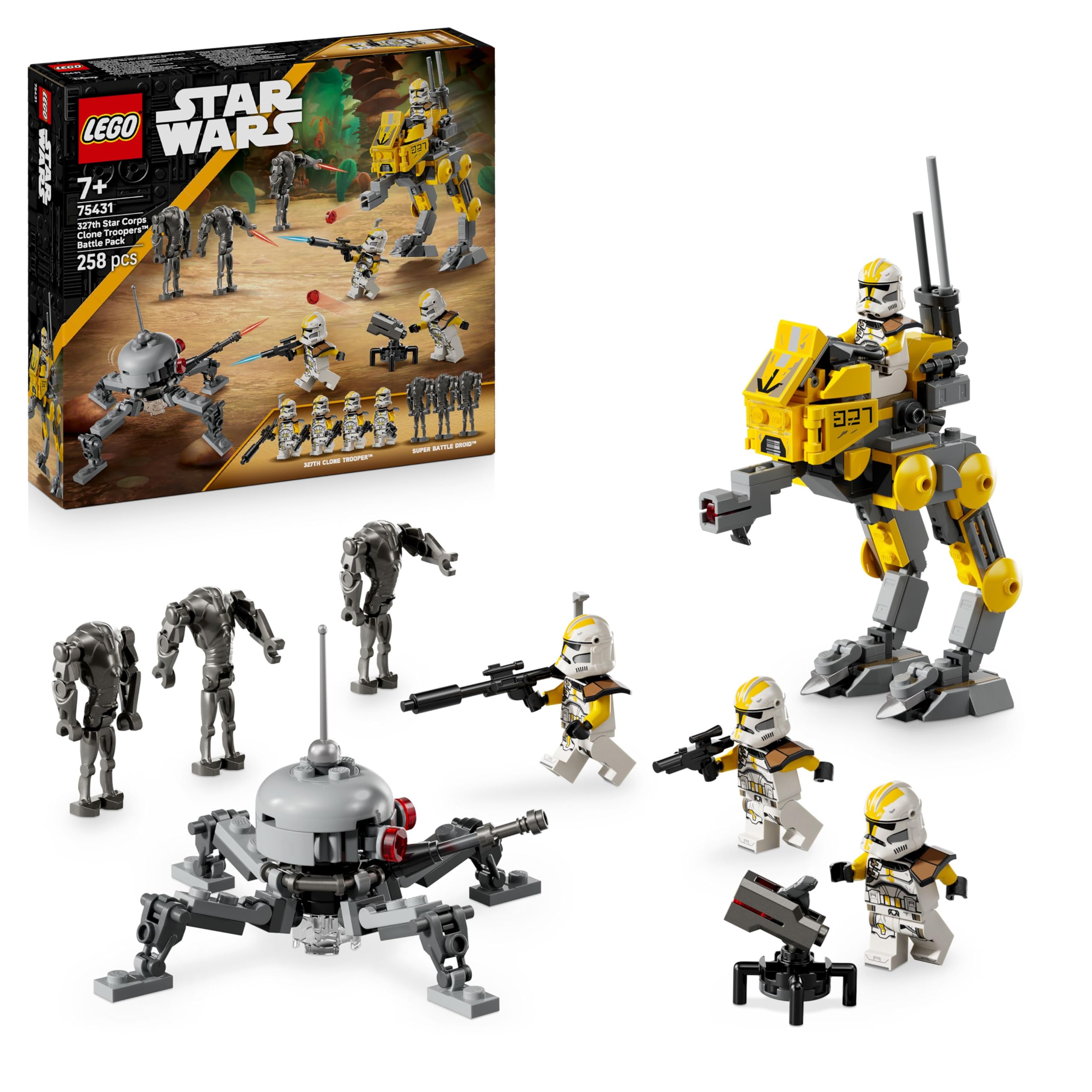 LEGO Star Wars Clone Troopers of the 327th Star Corps Battle Pack - Toy for children aged 7 and up - Minifigures to build and collect - Creative gift for boys and girls - 75431