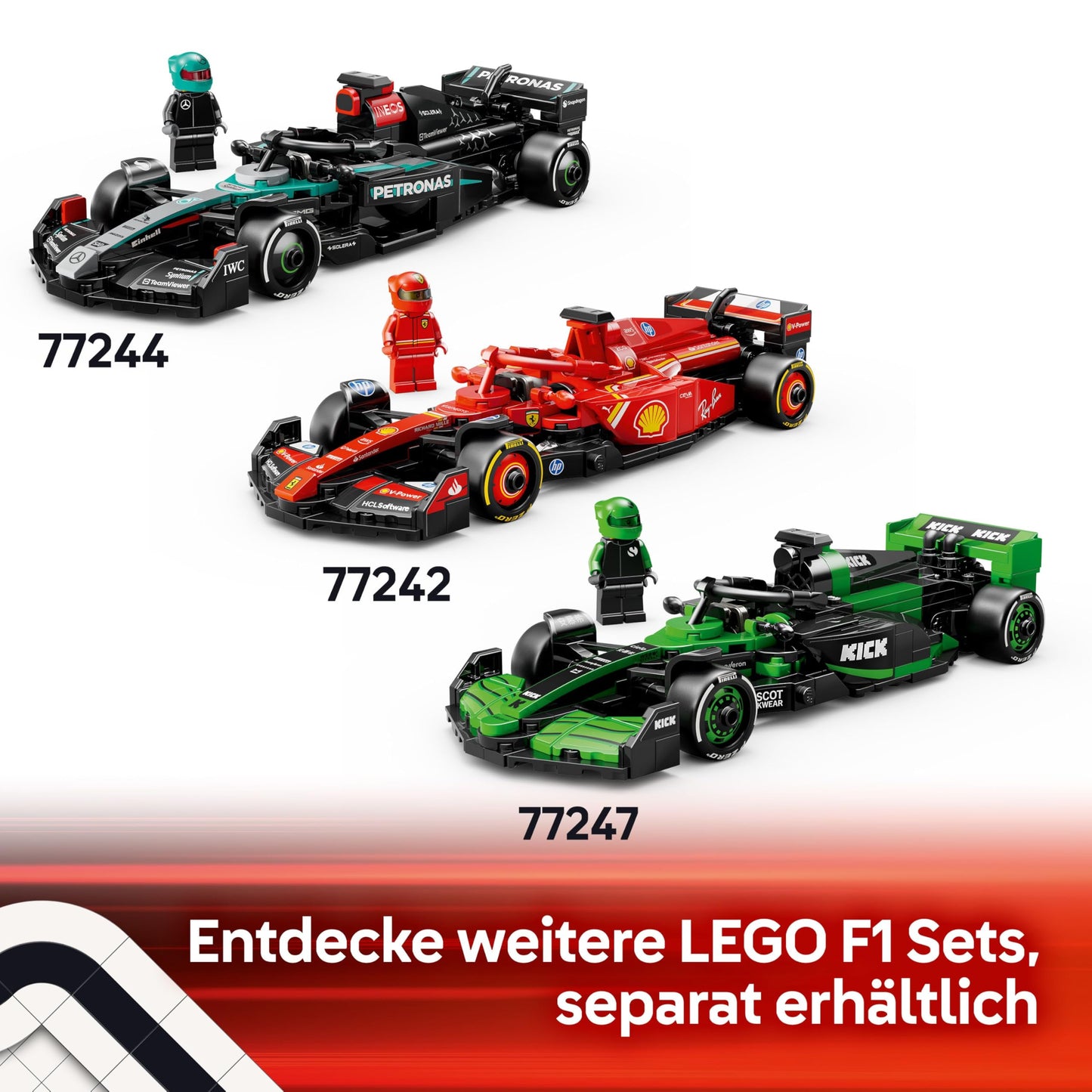 LEGO Speed Champions McLaren F1 Team MCL38 racing car - toy with Formula 1 minifigure to collect - model and gift for boys and girls aged 10 and over and adults motorsport fan 77251