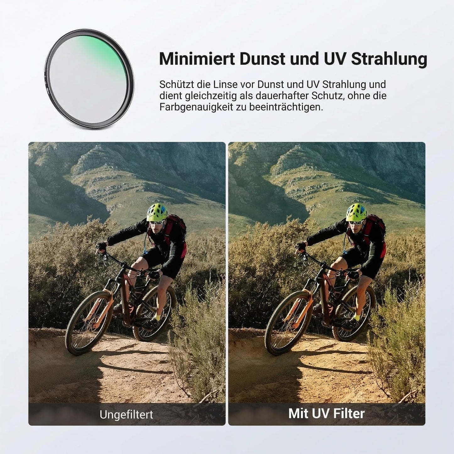 NEEWER 62 mm variable ND + CPL + UV filter set, pack of 3, multi-coated gray filter (ND2-400) circular polarization filter camera lens polarizing filter, photo accessories with carrying case lens caps - NW