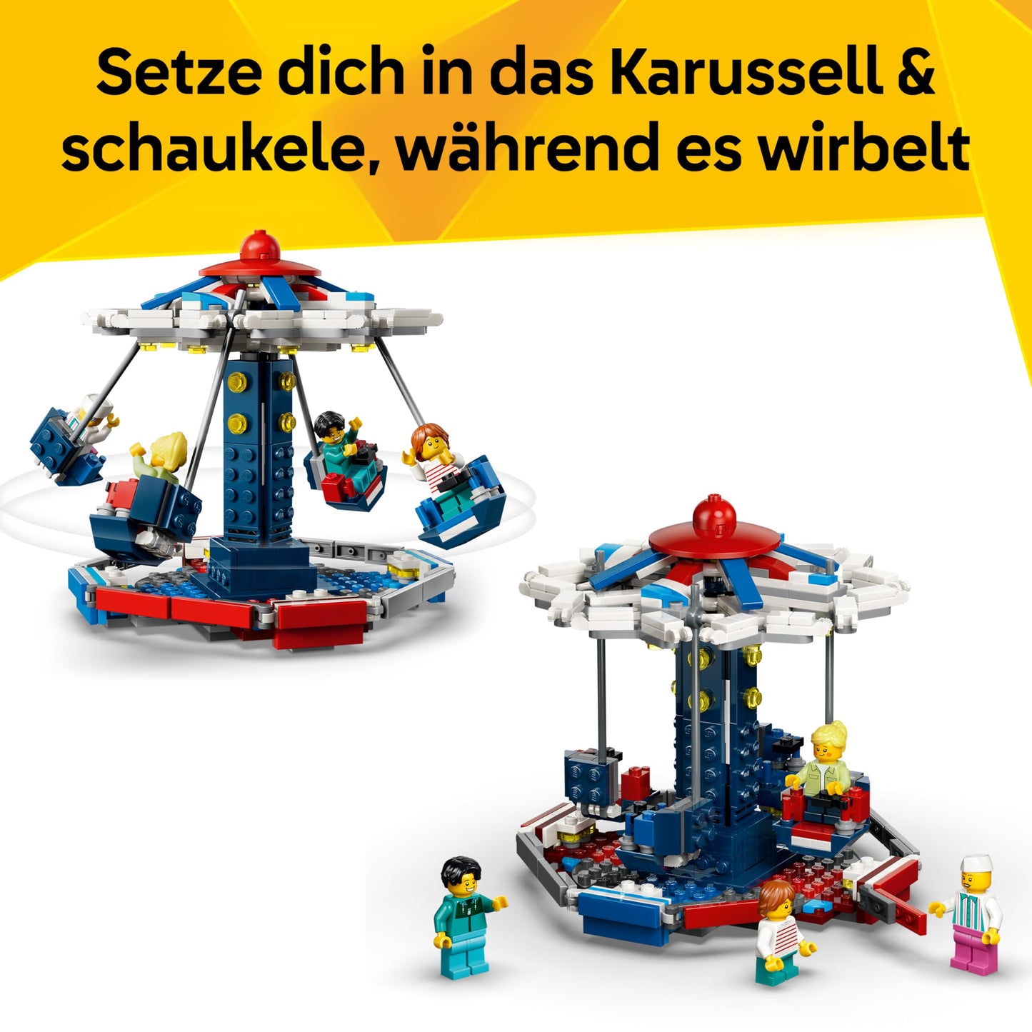 LEGO Creator 3-in-1 Legendary Ferris Wheel Set - Toy with 3 building options: Ferris wheel, UFO ride or carousel - DIY decoration - Birthday gift for boys and girls aged 8 and up - 31389