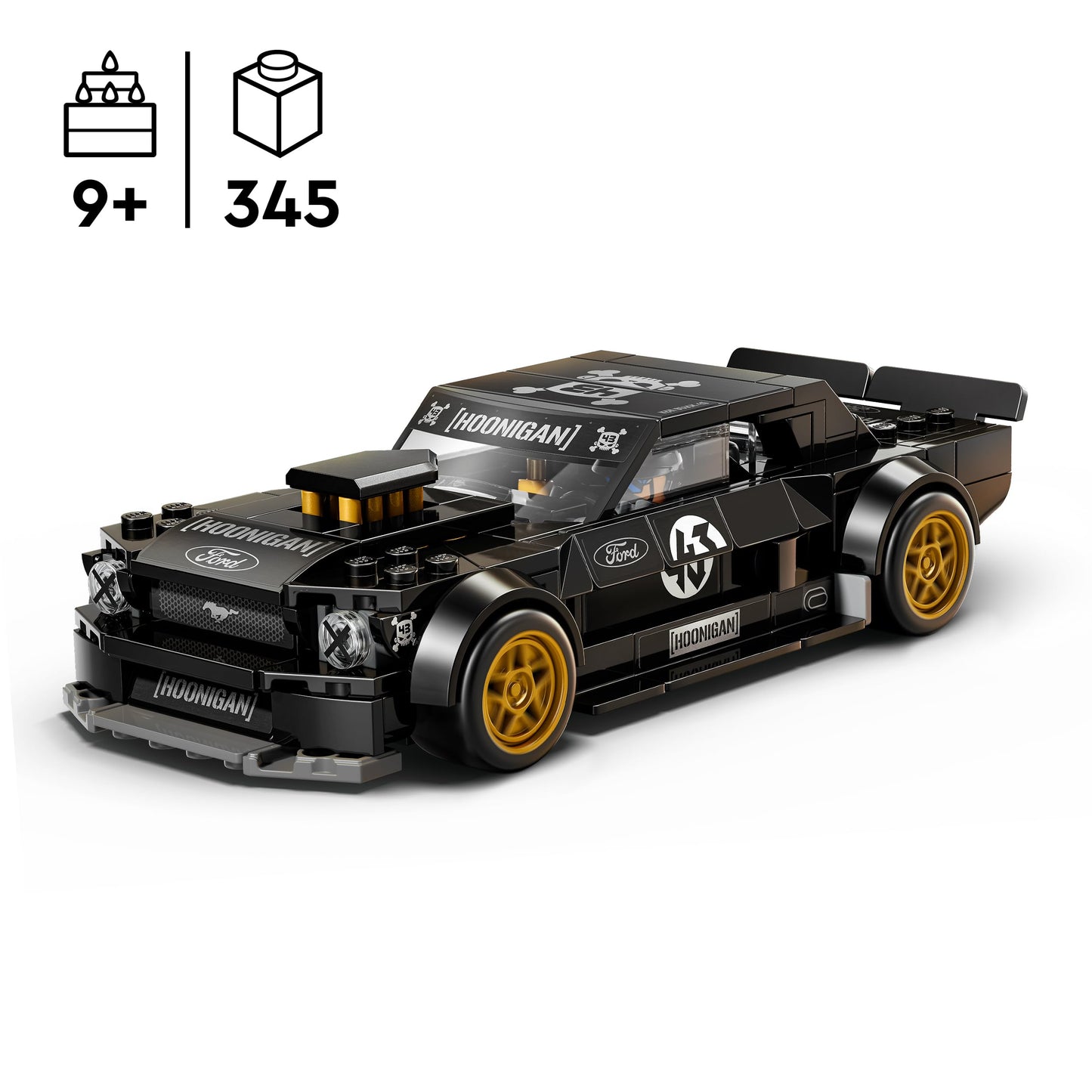 LEGO Speed Champions Ken Blocks 1965 Ford Mustang Hoonicorn V1 - Muscle Car Toy - Model Building with Minifigure to Collect - Children's Room Decoration - Mint Gift for Boys Ages 9 and Up and Fans - 77262