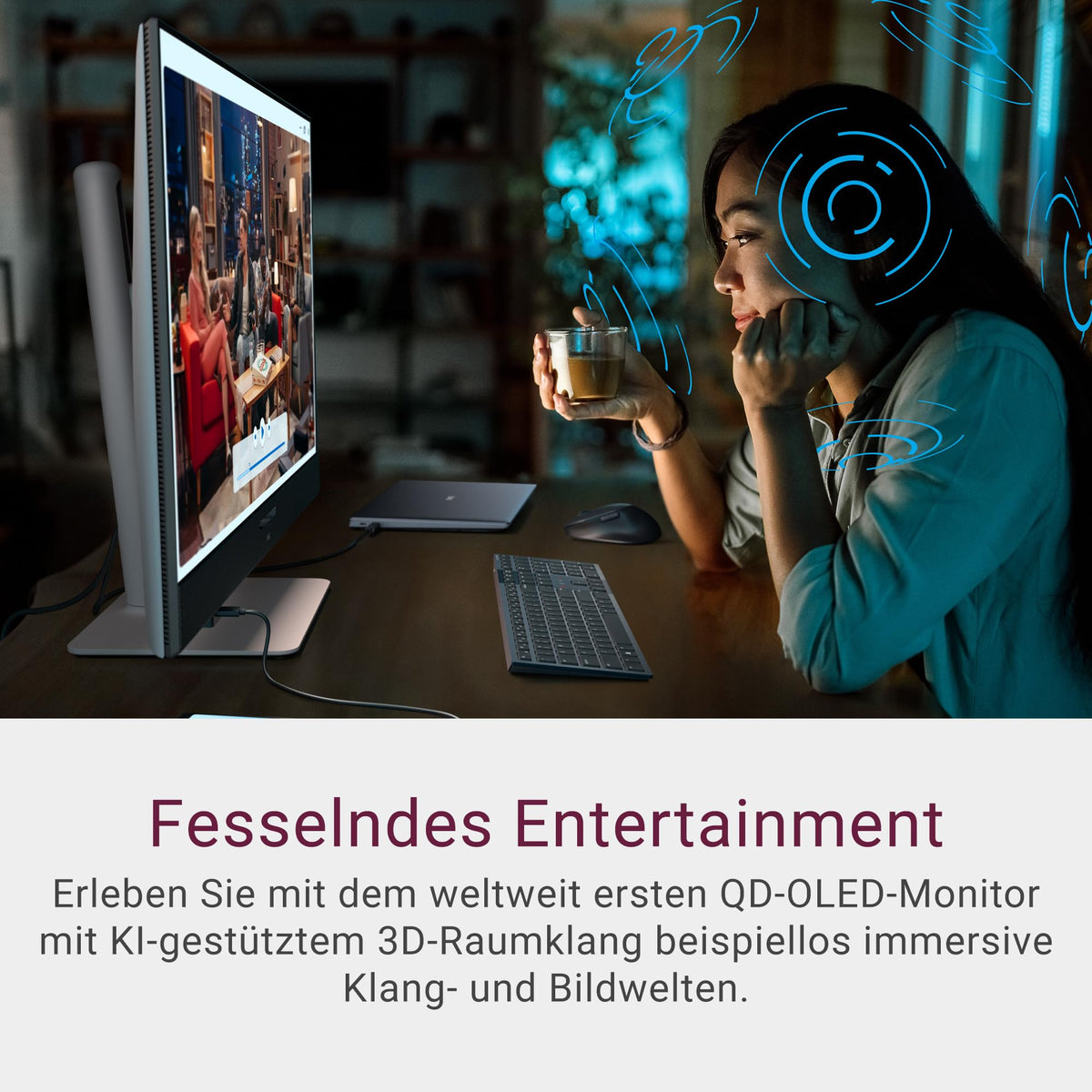 Dell 32 Plus Monitor - S3225QC, 4K UHD (3840x2160), 120Hz, QD OLED, 0.03ms