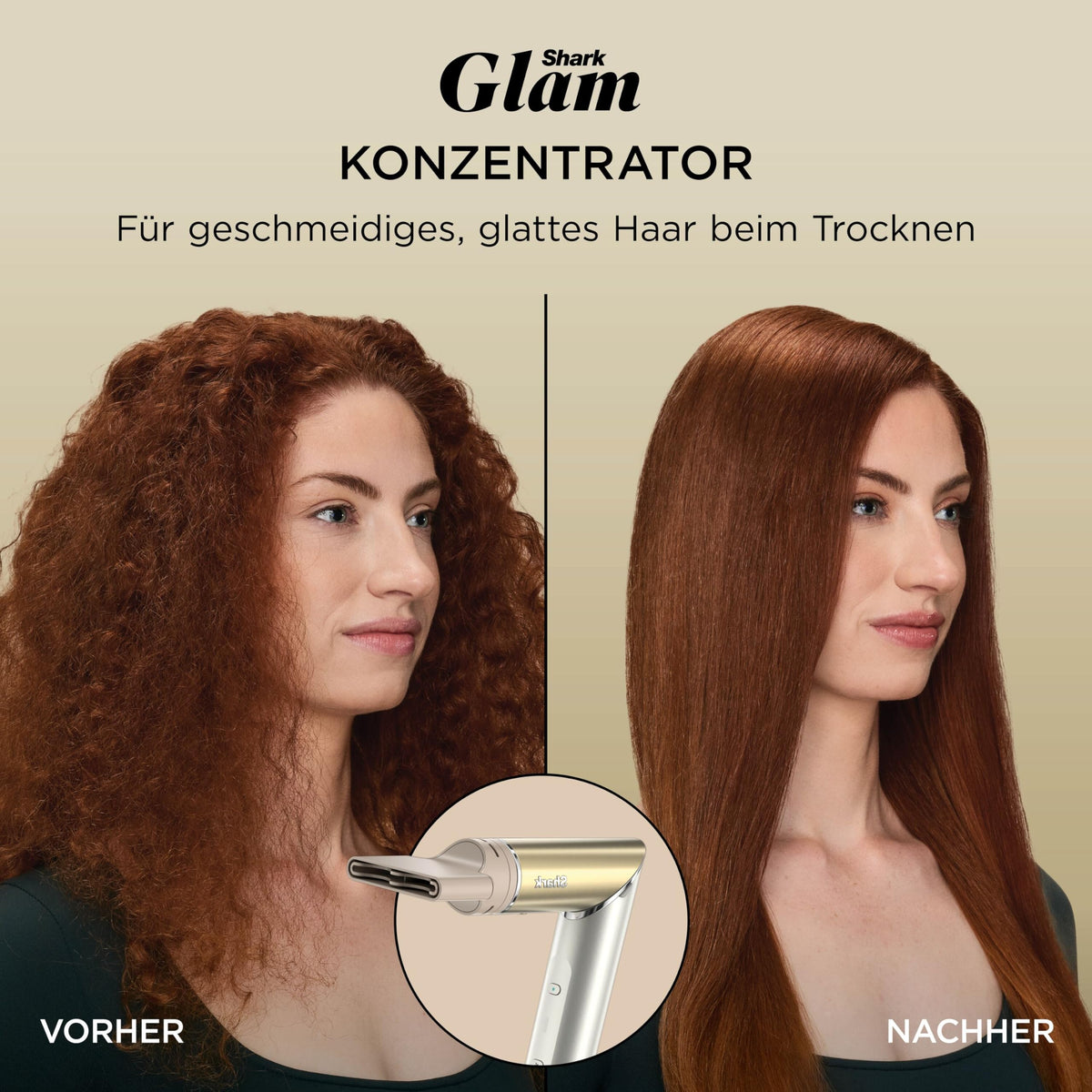 Shark Glam Multistyler și uscător de păr pentru păr drept, HD6041SEU