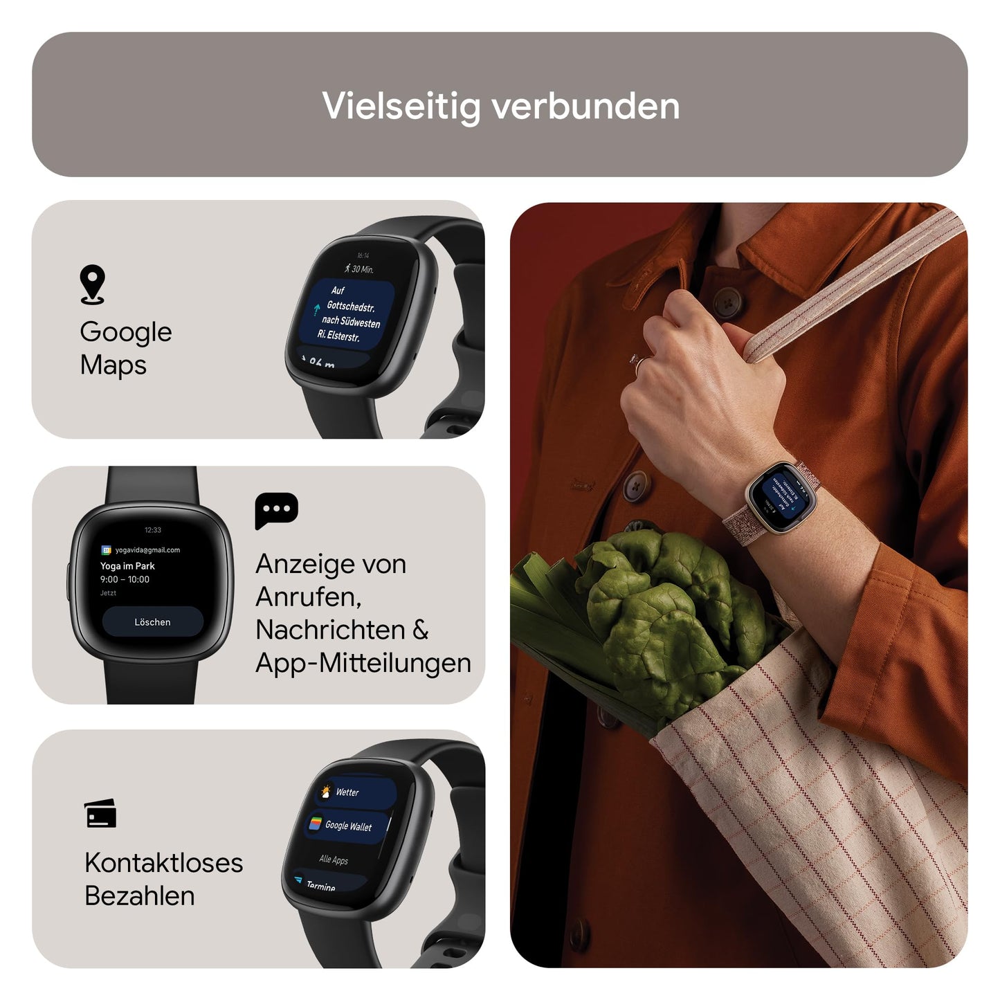 Fitbit Versa 4 Black/Graphite (FB523BKBK)