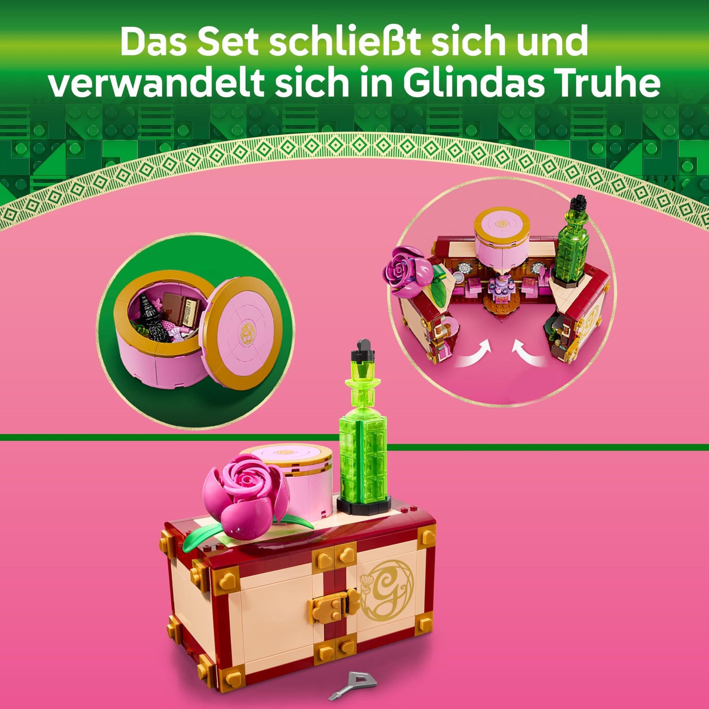 LEGO Wicked - Glindas & Elphaba's Dormitory - Toy with 2 minifigures and accessories including magic wands and a chest - Birthday gift for girls and boys aged 8 and up and film fans - 75683