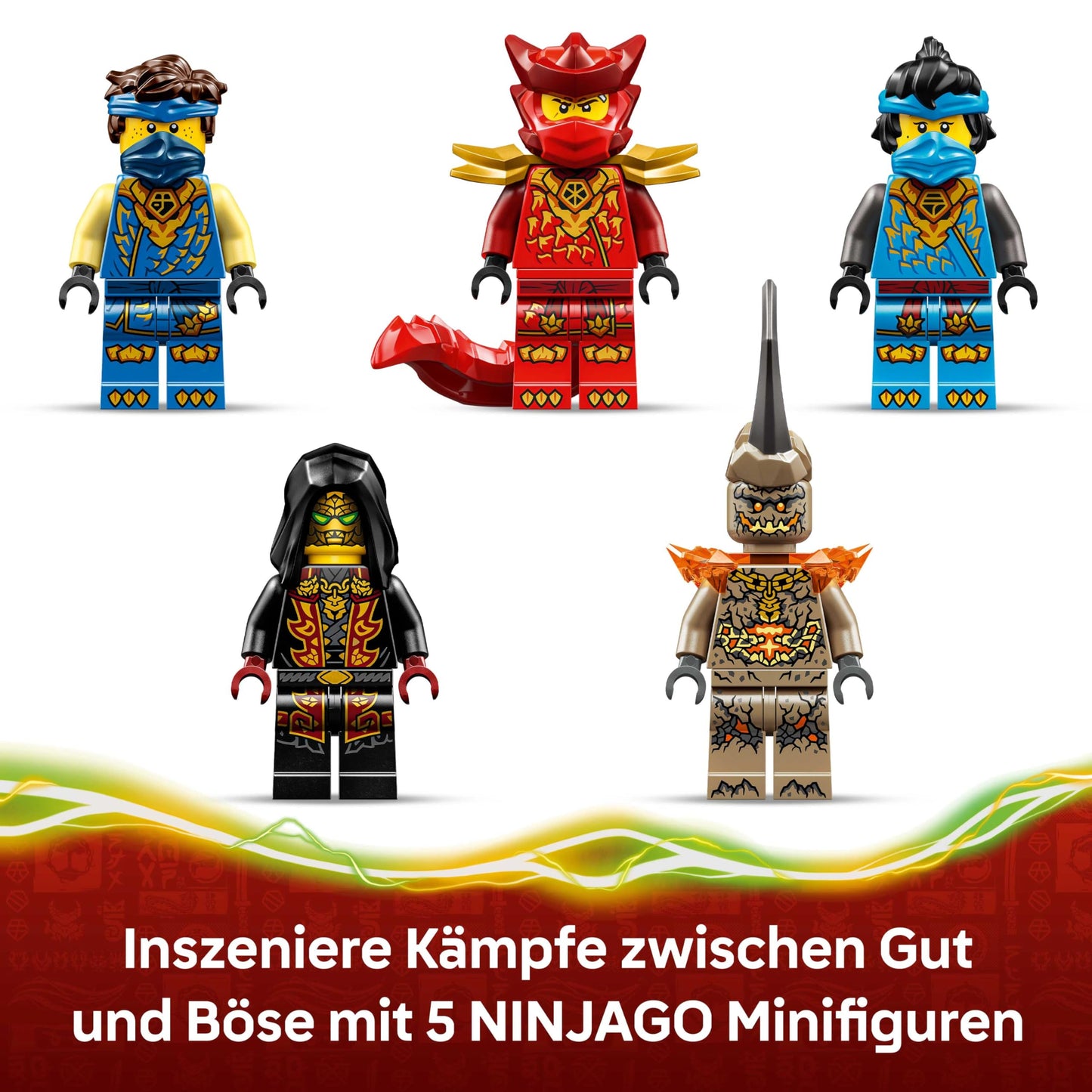 LEGO NINJAGO 2in1 Jay's Transformation Speedster - Ninja Truck with 5 minifigures, including Kai and NYA, as well as shuriken and swords - Creative gift for boys aged 8 and up and fans - 71856