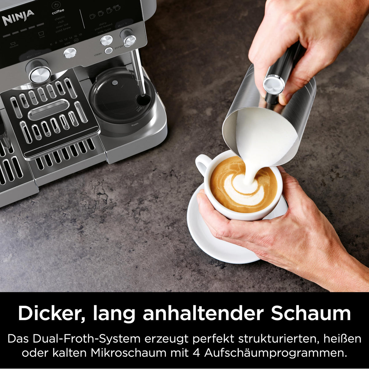 Ninja Luxe Premier 3-in-1 Cafetieră ES601EUGM, Gri-Metal, ES601EUGM