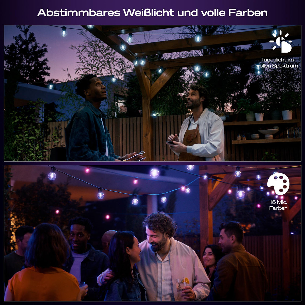 Philips Hue Festavia Globe Outdoor Light String, 21m, 30 Lamp Balls - 929004582001