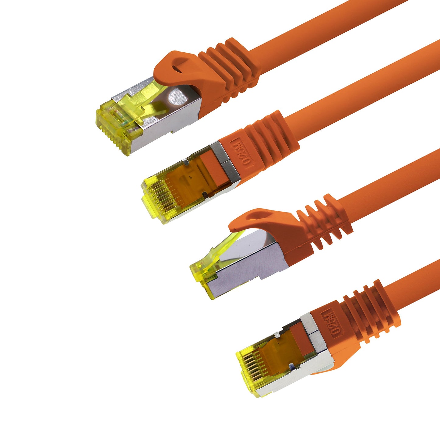 1aTTack.de Cat.7 network cable 1.5m orange pack of 10 Cat7 Ethernet cable network LAN cable raw cable 10 Gb s SFTP PIMF LSZH set patch cable with Rj 45 plug Cat.6a - 4251073616841
