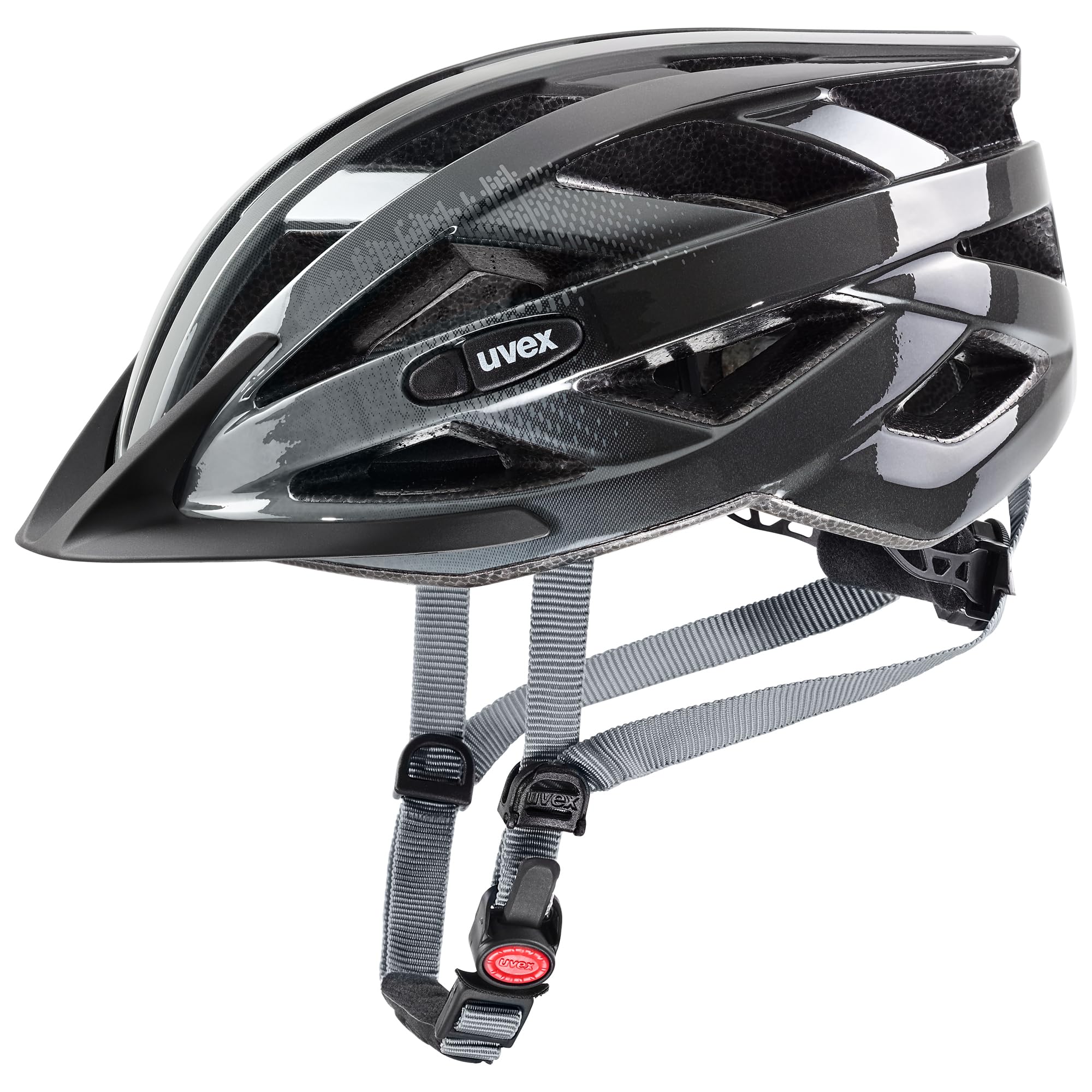 uvex air Wing - Lightweight bicycle helmet for men and women - individual size adjustment - grey-black - 56-60 cm - S413426