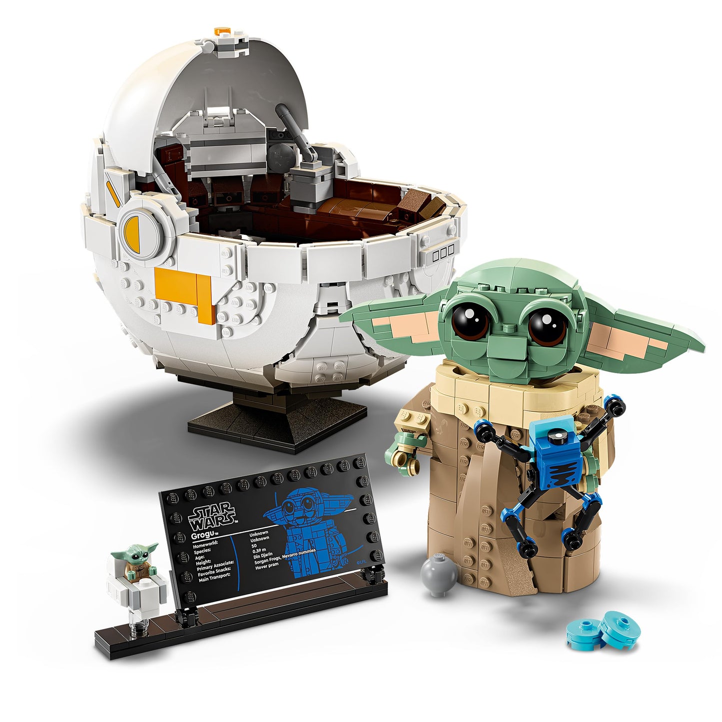 LEGO Star Wars 75403 Grogu in his repulsor cradle from The Mandalorian - collectible minifigure - model for building, playing and displaying - home decoration - gift for boys and girls aged 10 and over