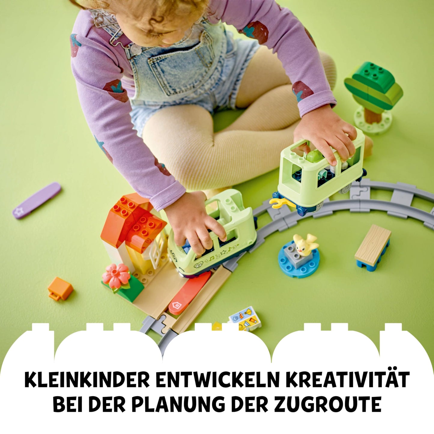 LEGO DUPLO Interactive Adventure Railway - educational toy for toddlers aged 2 and up - 14 track pieces, action bricks with sounds and 4 toy figures - gift idea for boys and girls - 10427