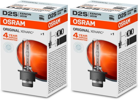 Osram XENARC ORIGINAL, D2S, xenon headlight bulb, 66240, cardboard folding box (1 bulb) (pack of 2)