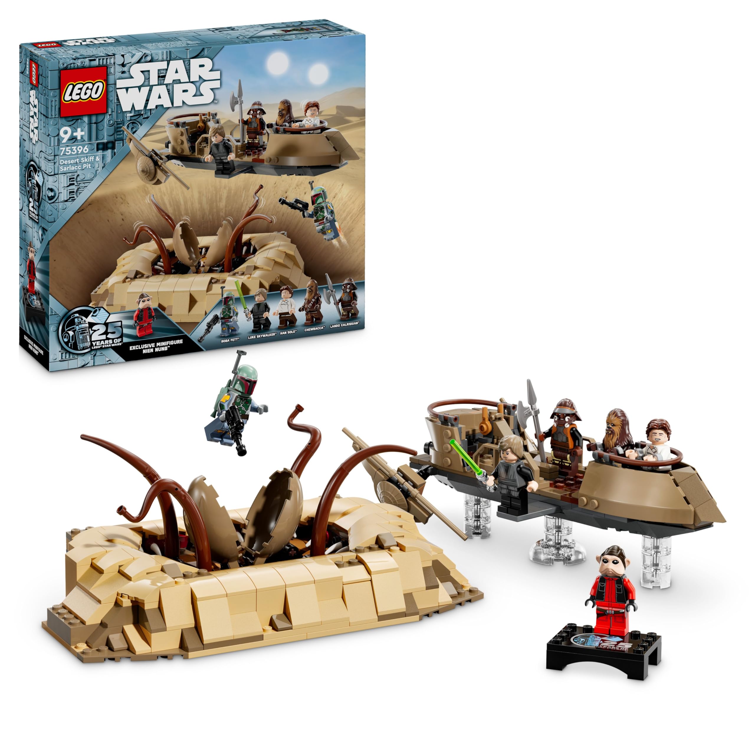 LEGO Star Wars: Return of the Jedi Desert Skiff and Sarlacc Pit Fantasy Collect and Build Building Toy Gift for Boys Girls and All Fans 75396
